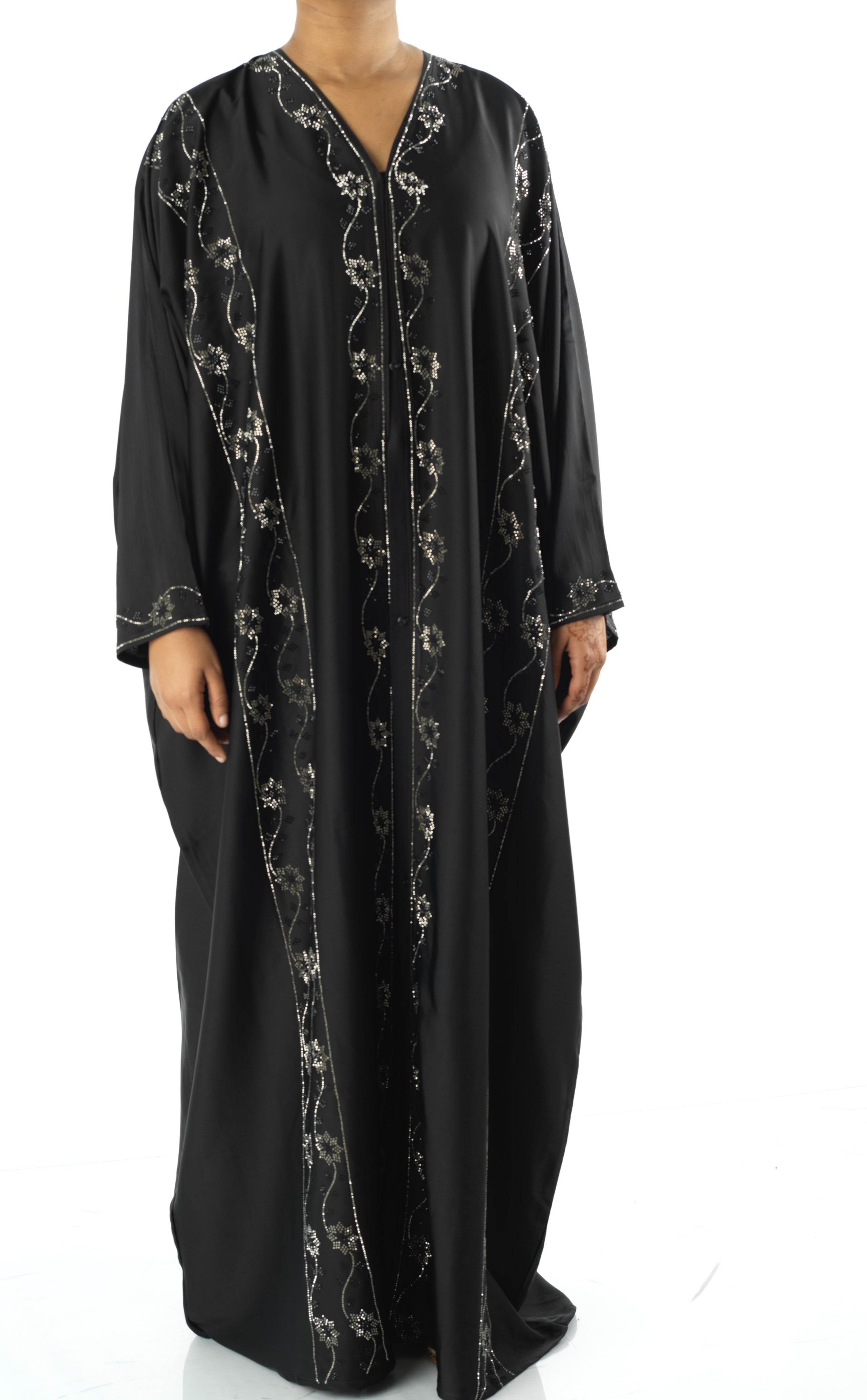 Black Glamour Dubai abaya set — modest abaya | Kabayare Fashion