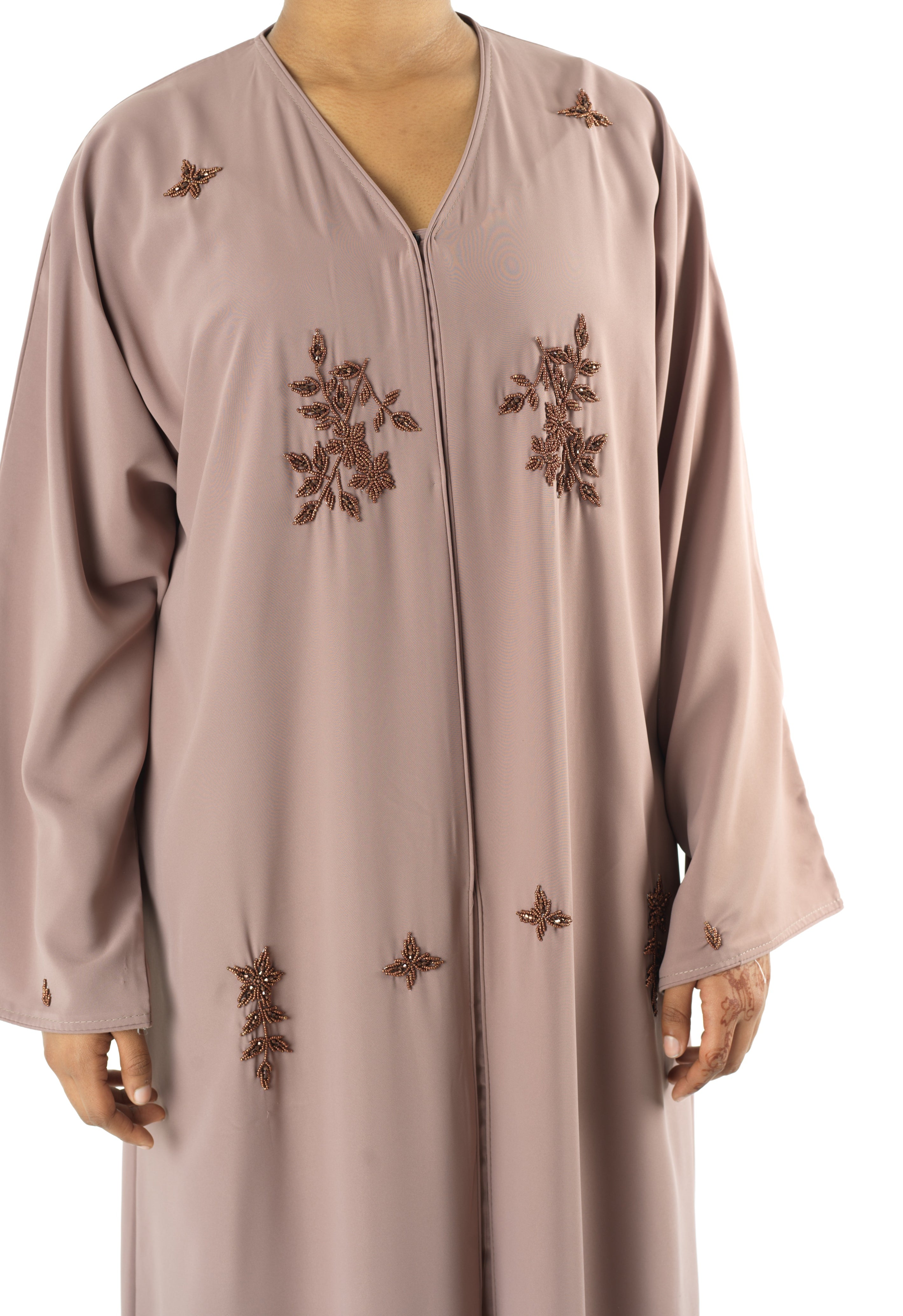 The copper blush Dubai abaya set — modest abaya | Kabayare Fashion