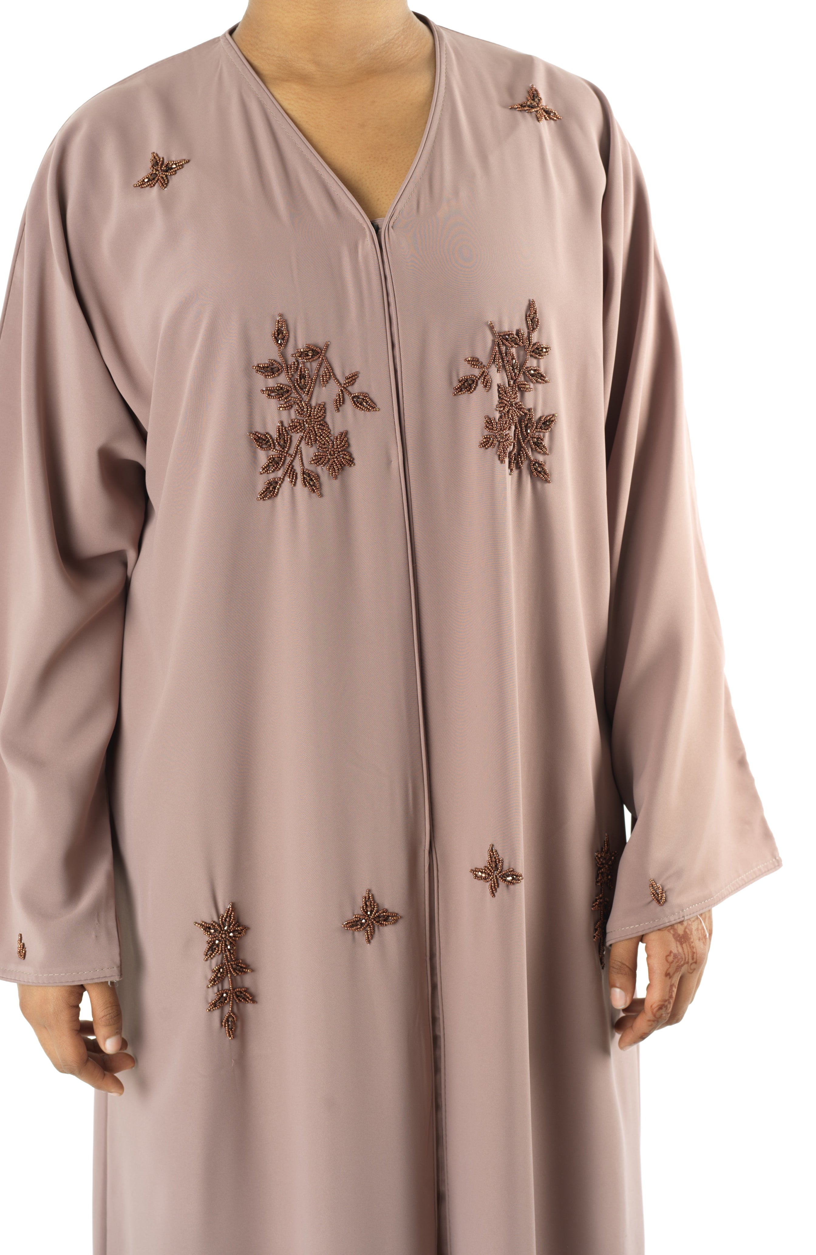 The copper blush Dubai abaya set — modest abaya | Kabayare Fashion