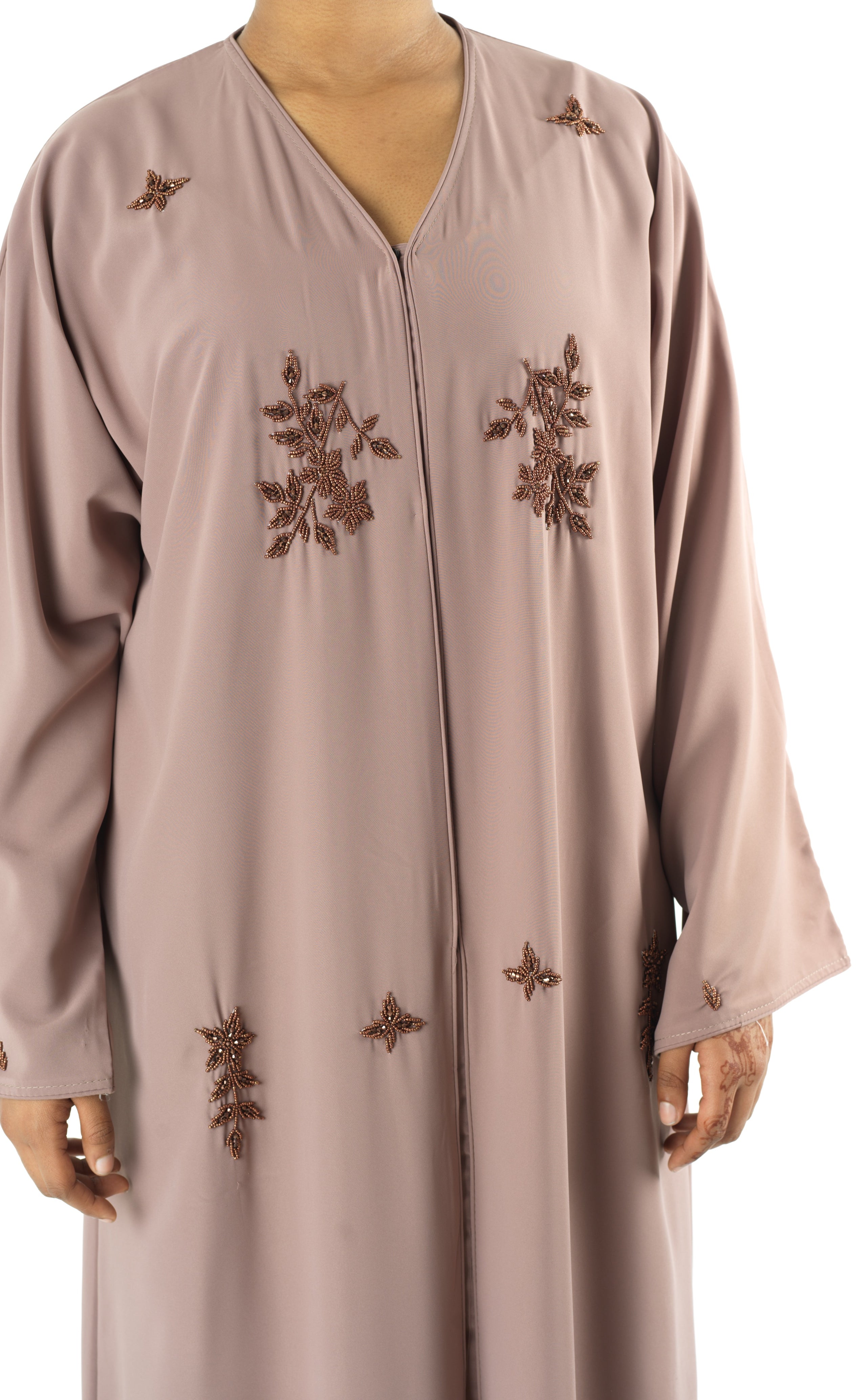 The copper blush Dubai abaya set — modest abaya | Kabayare Fashion