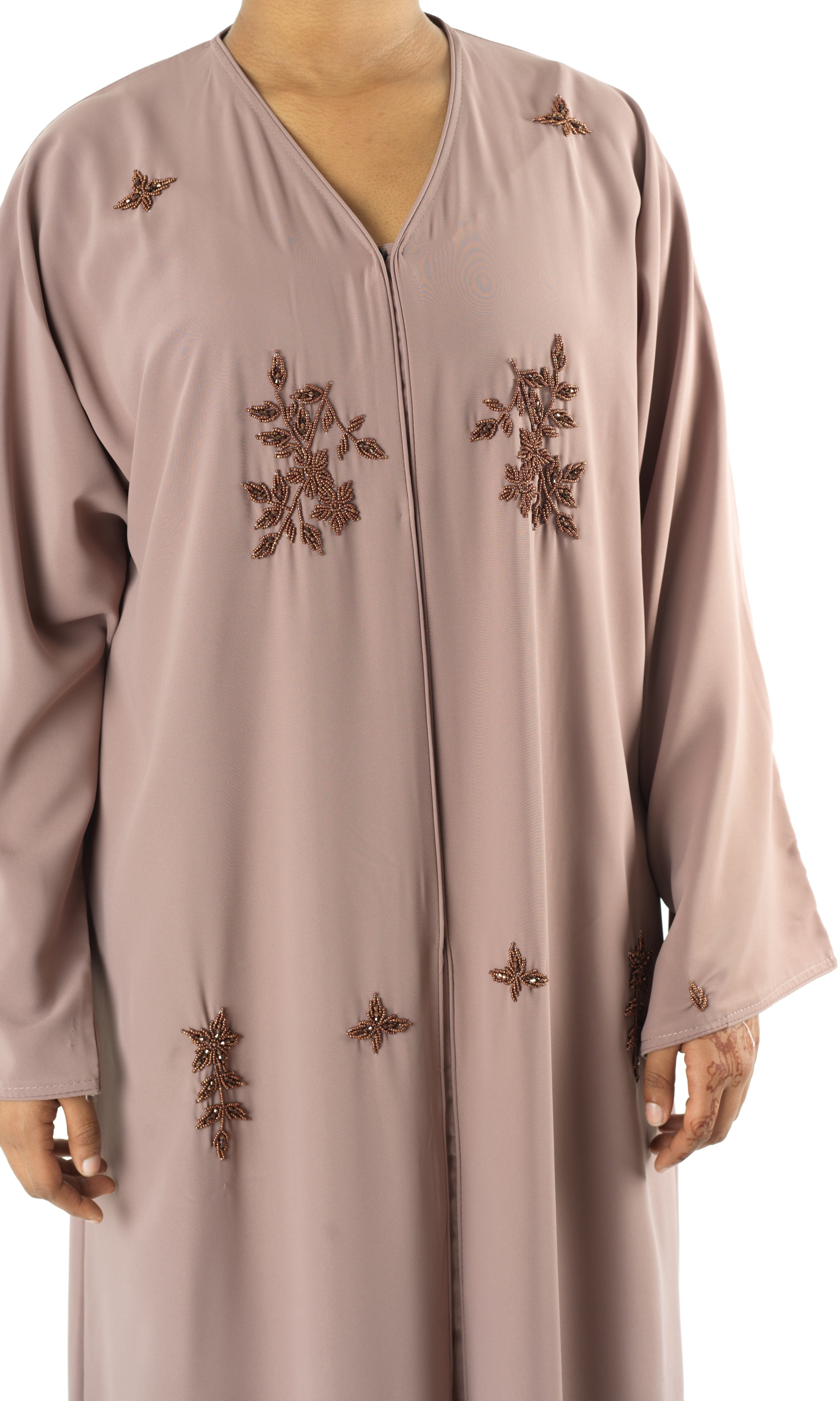 The copper blush Dubai abaya set — modest abaya | Kabayare Fashion