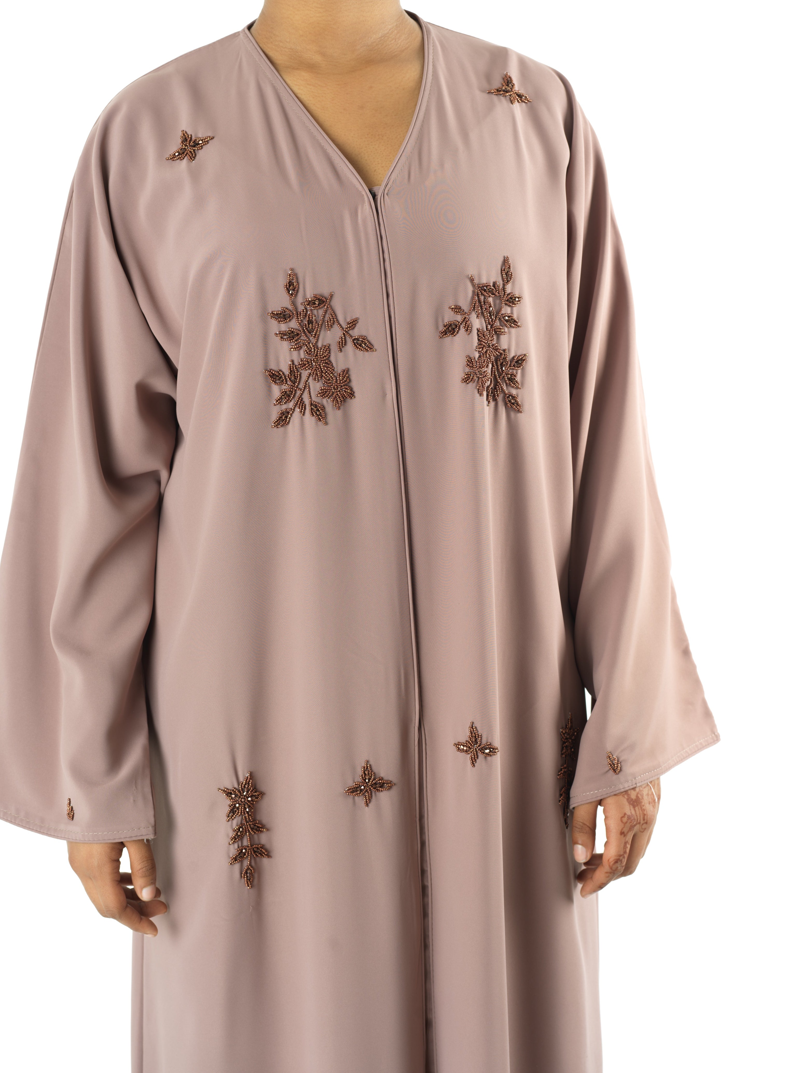 The copper blush Dubai abaya set — modest abaya | Kabayare Fashion
