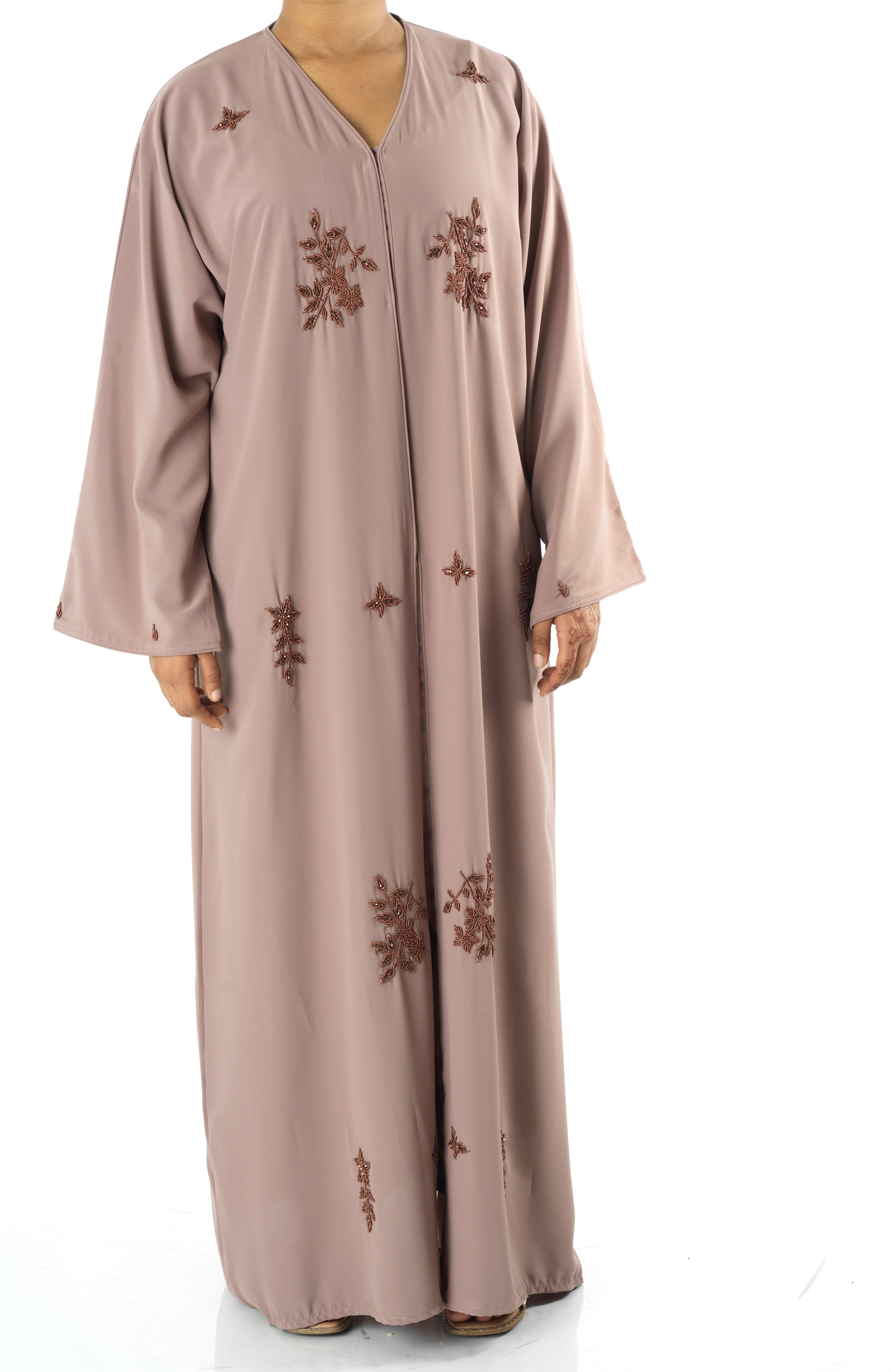 The copper blush Dubai abaya set — modest abaya | Kabayare Fashion