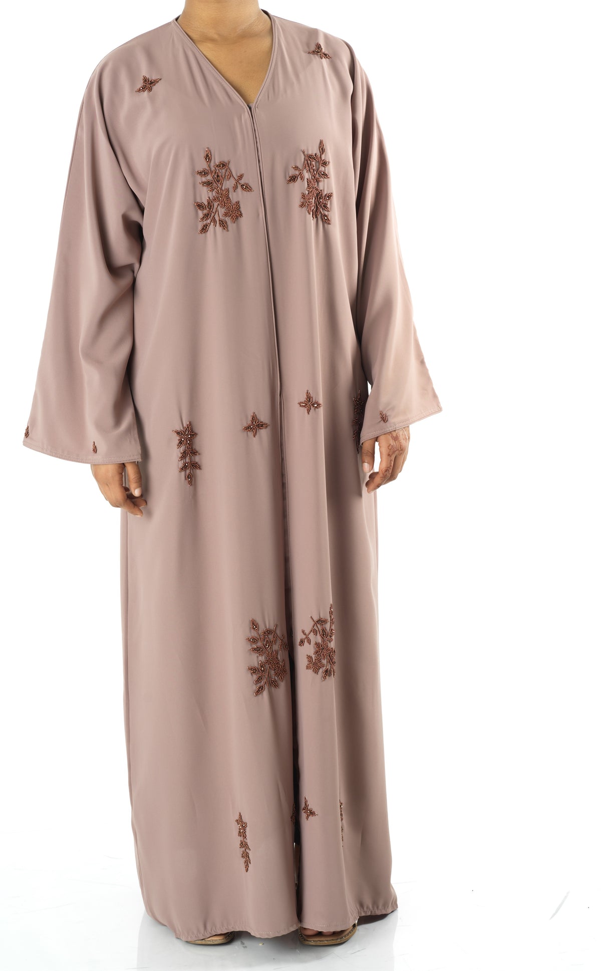 The copper blush Dubai abaya set — modest abaya | Kabayare Fashion