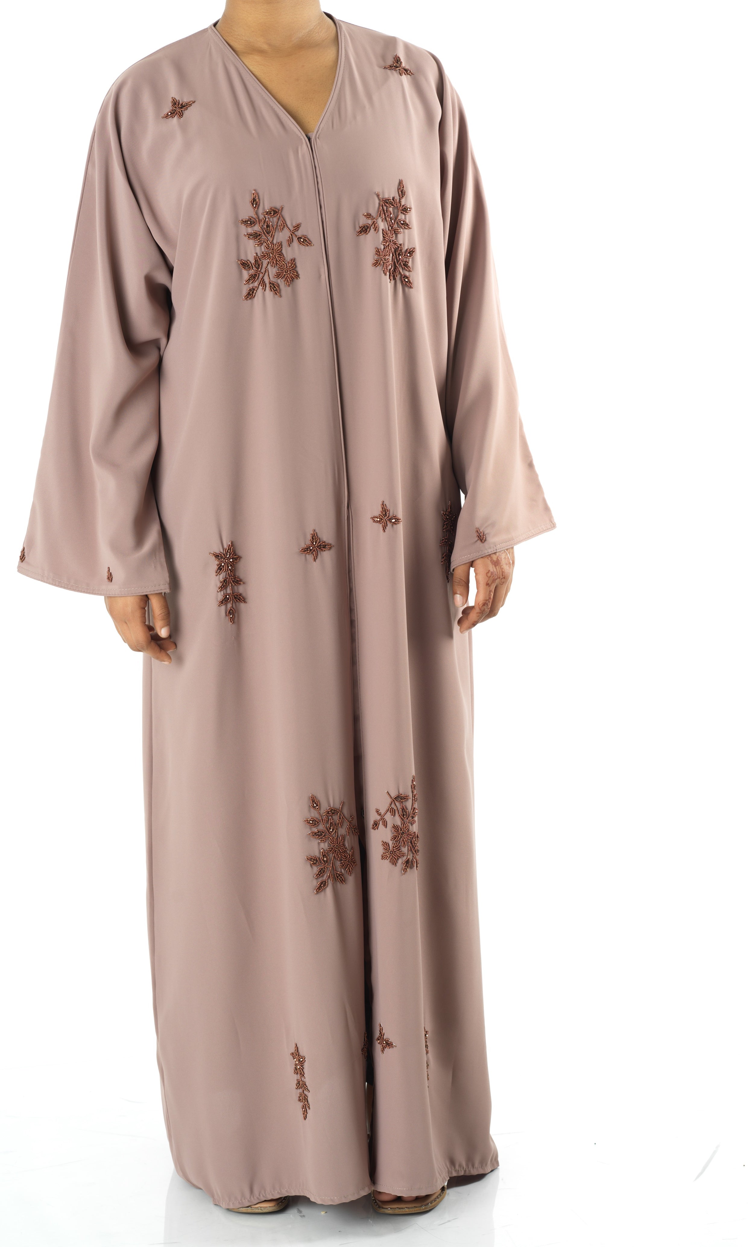 The copper blush Dubai abaya set — modest abaya | Kabayare Fashion
