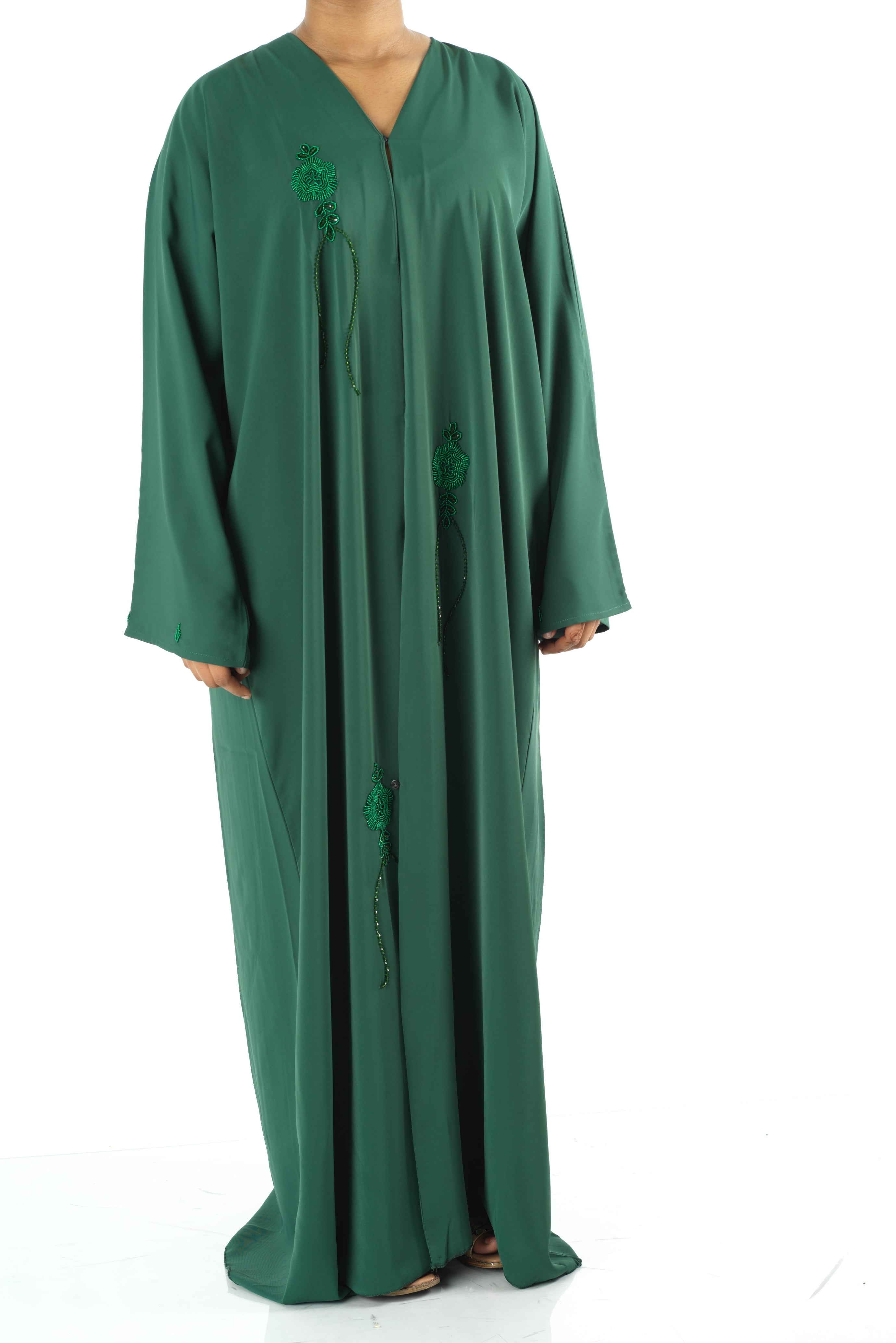 The royal green Dubai abaya set — modest abaya | Kabayare Fashion