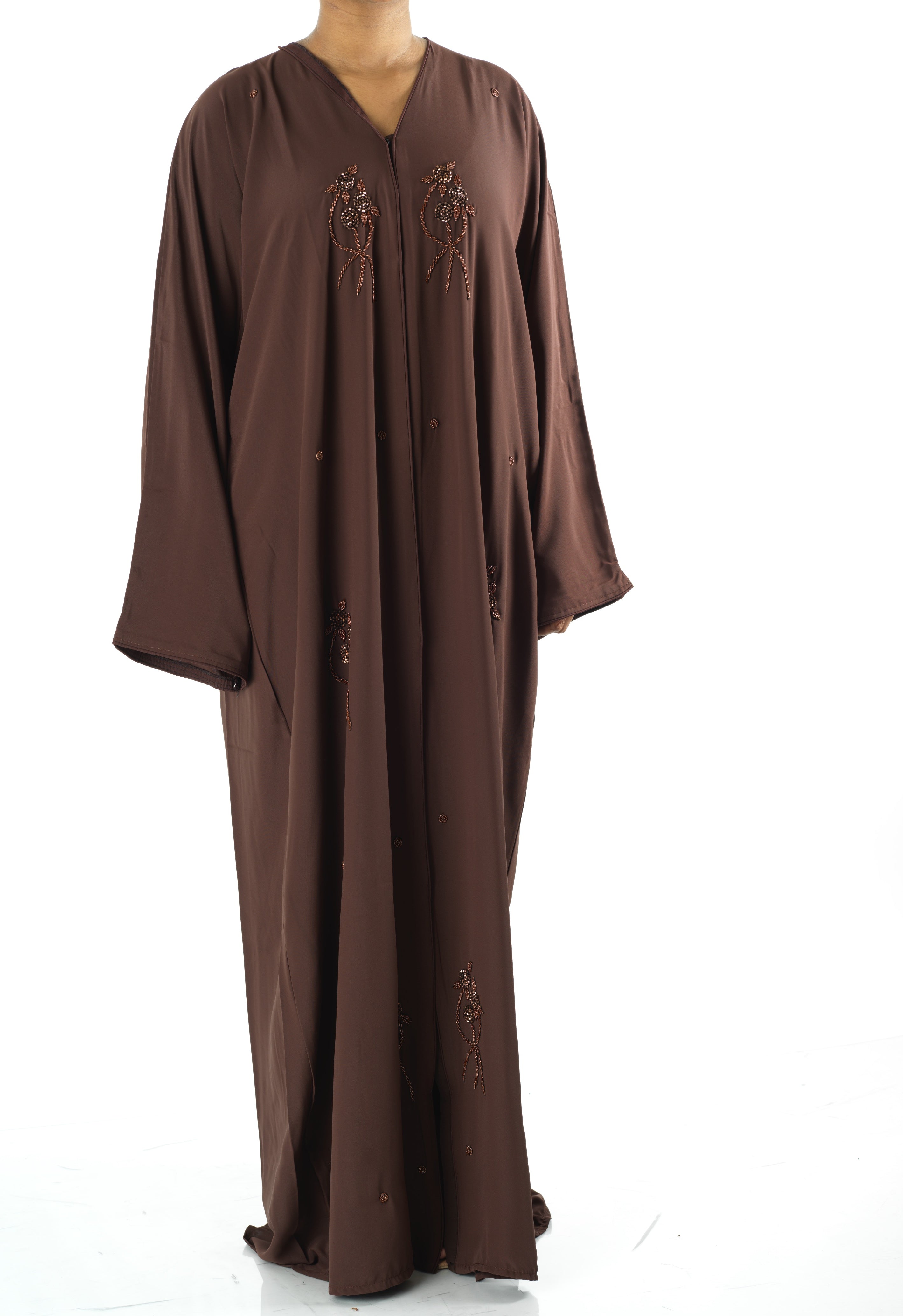 Elegant Brown Sugar Dubai abaya set — modest abaya | Kabayare Fashion