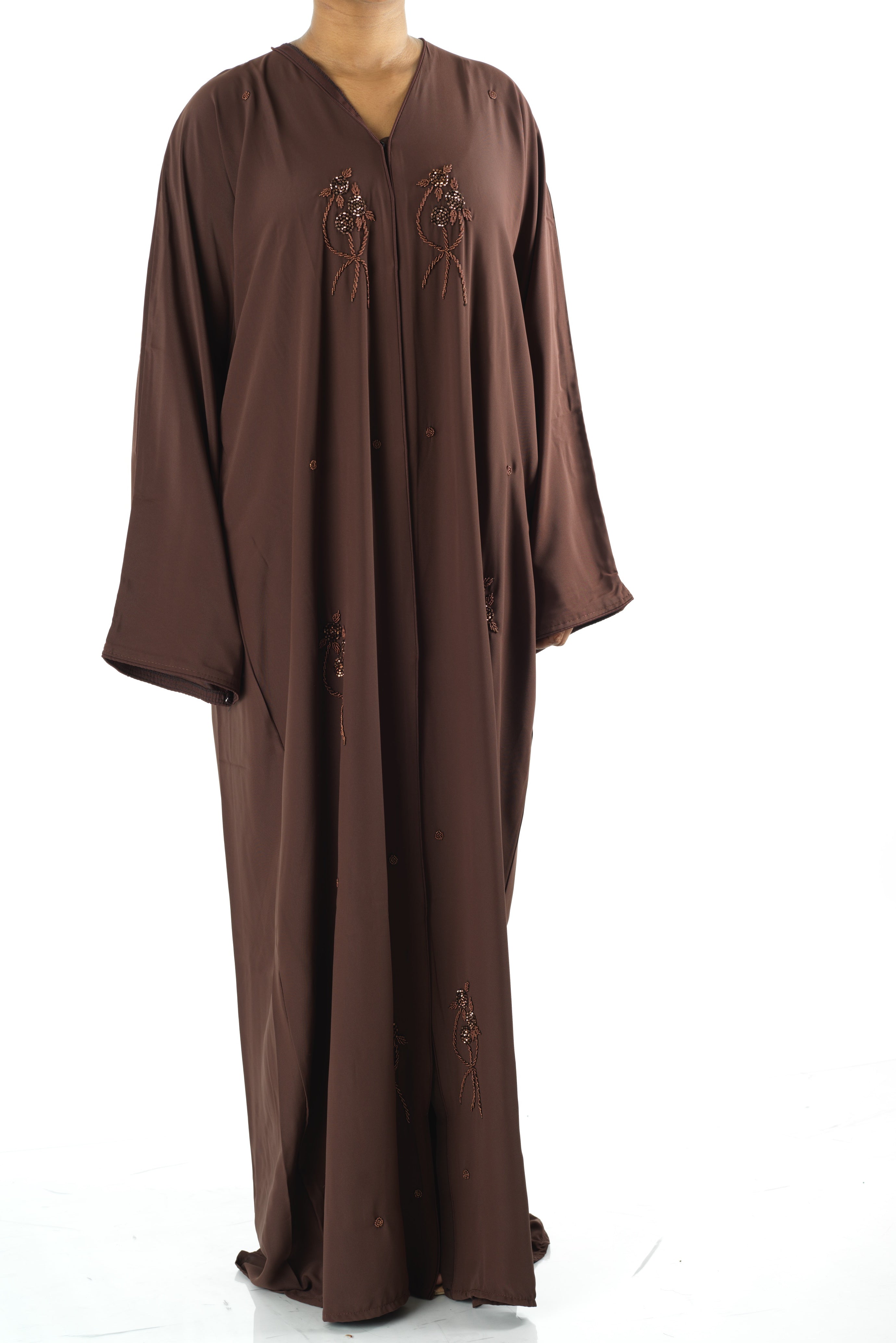 Elegant Brown Sugar Dubai abaya set — modest abaya | Kabayare Fashion