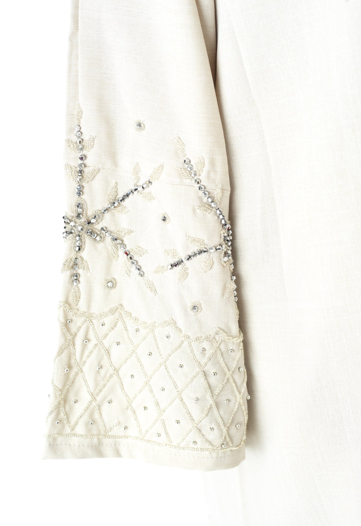 Elegant Beige Sleeve Abaya Maxi Dress with Matching Scarf — modest abaya | Kabayare Fashion