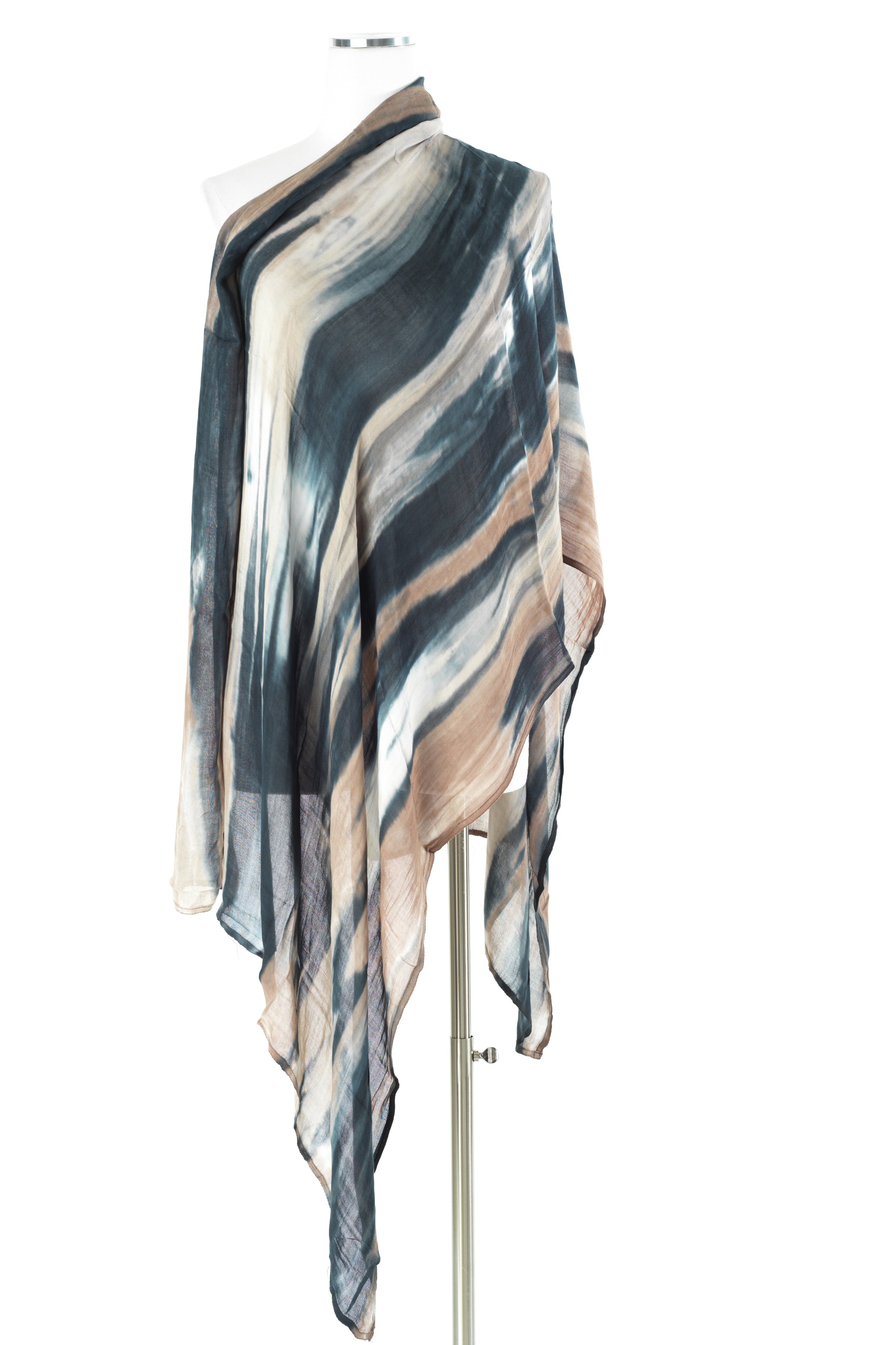 Mocha black Sunset tie-dye Modal print Hijab  — modest hijab | Kabayare Fashion