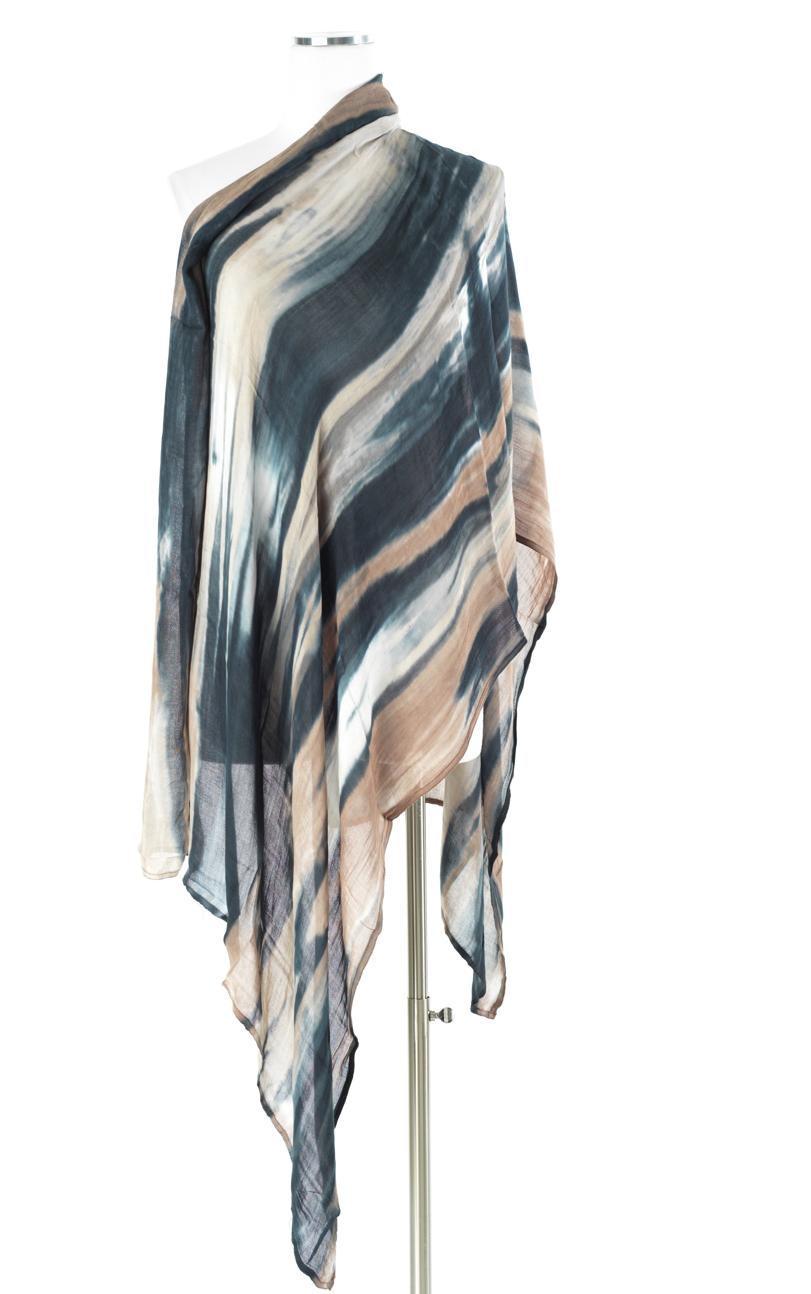 Mocha black Sunset tie-dye Modal print Hijab  — modest hijab | Kabayare Fashion