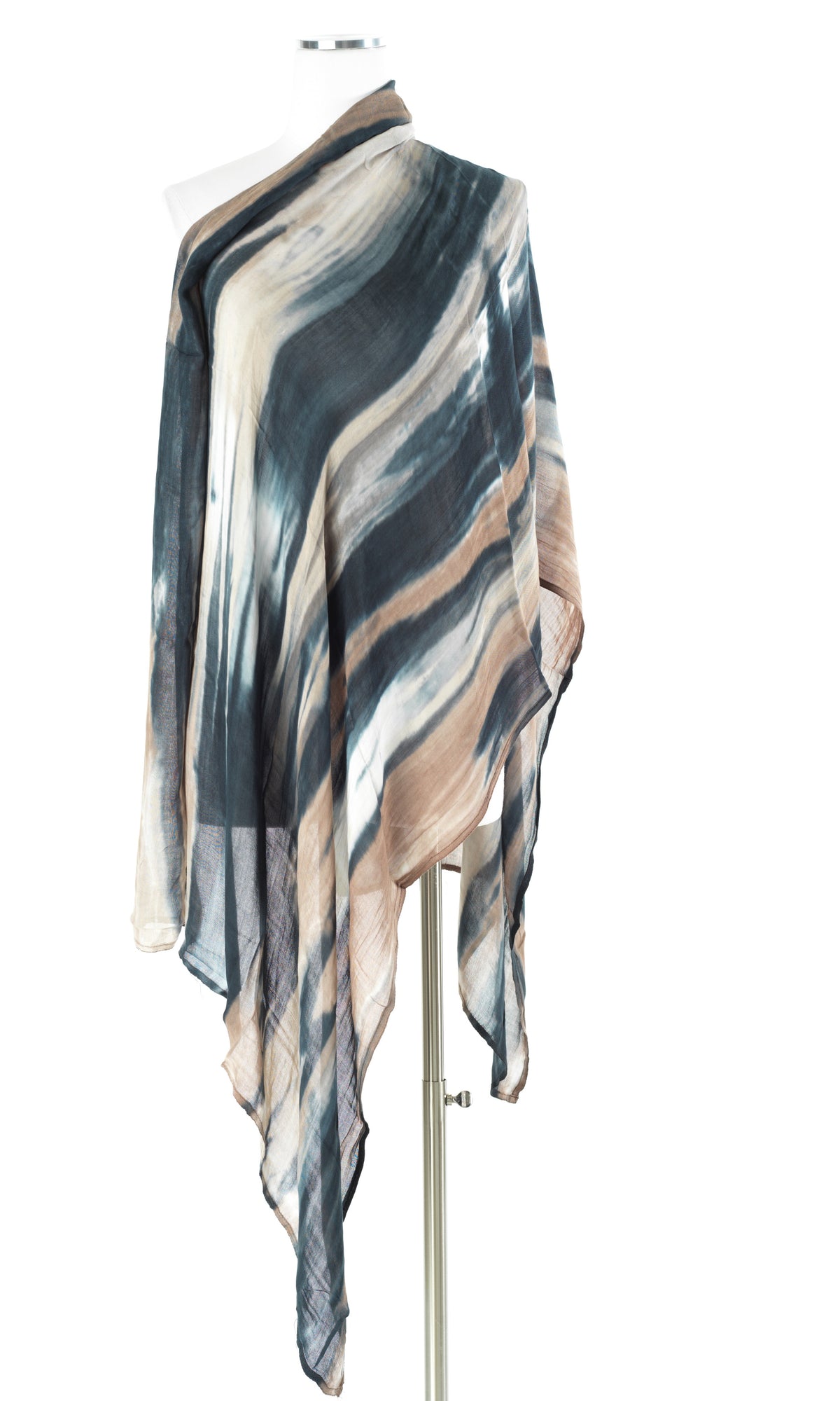 Mocha black Sunset tie-dye Modal print Hijab  — modest hijab | Kabayare Fashion