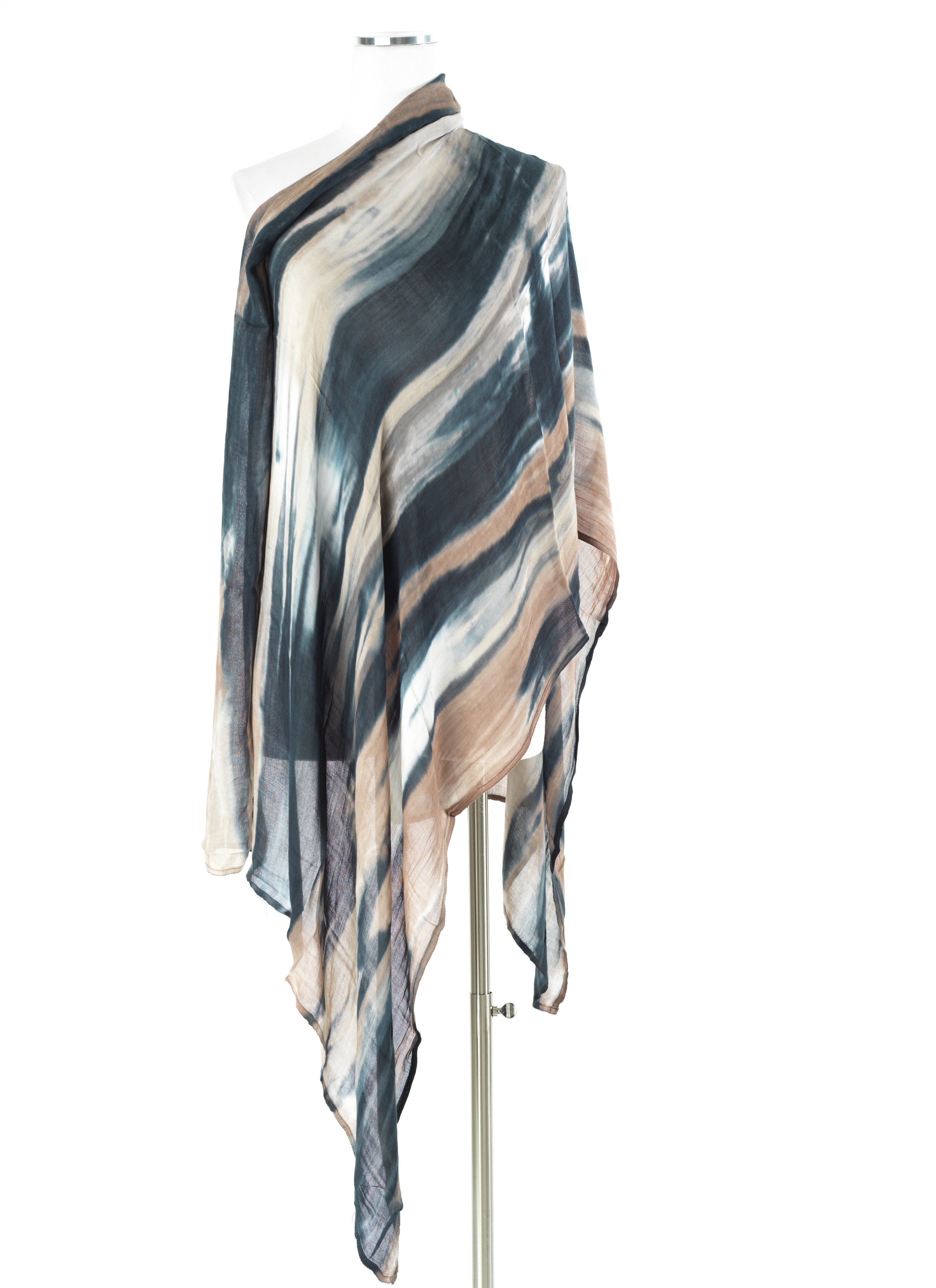 Mocha black Sunset tie-dye Modal print Hijab  — modest hijab | Kabayare Fashion