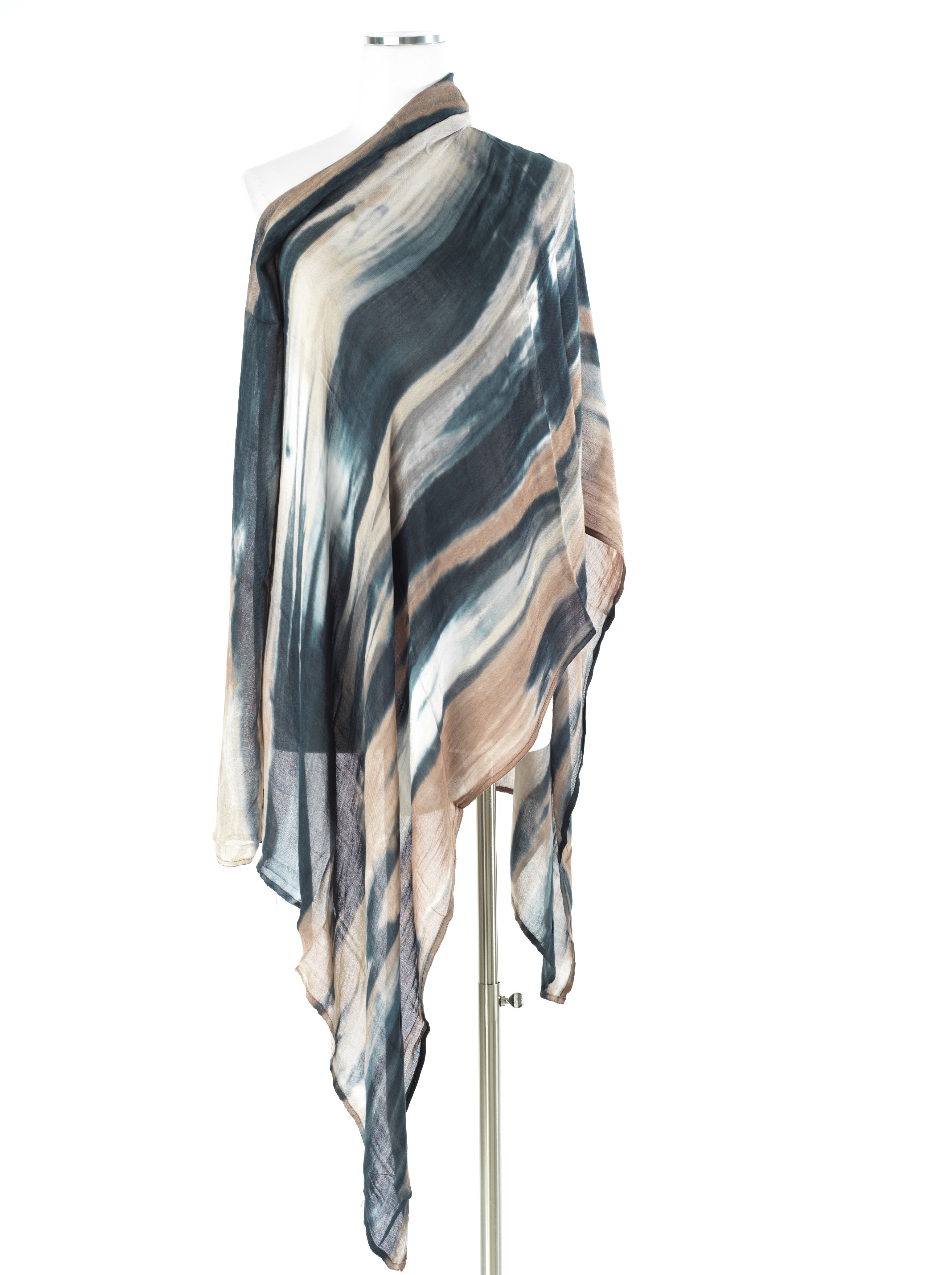 Mocha black Sunset tie-dye Modal print Hijab  — modest hijab | Kabayare Fashion