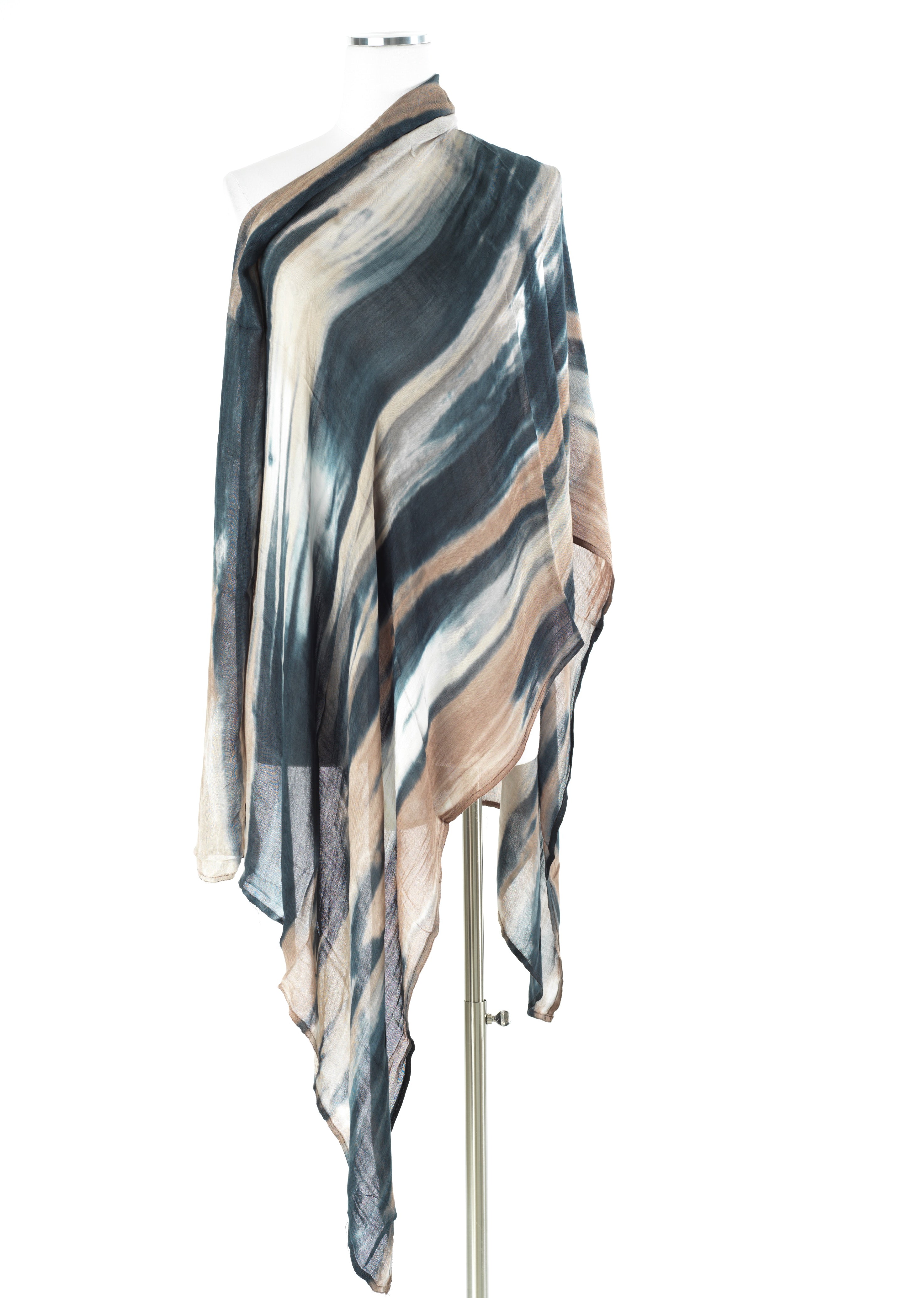 Mocha black Sunset tie-dye Modal print Hijab  — modest hijab | Kabayare Fashion
