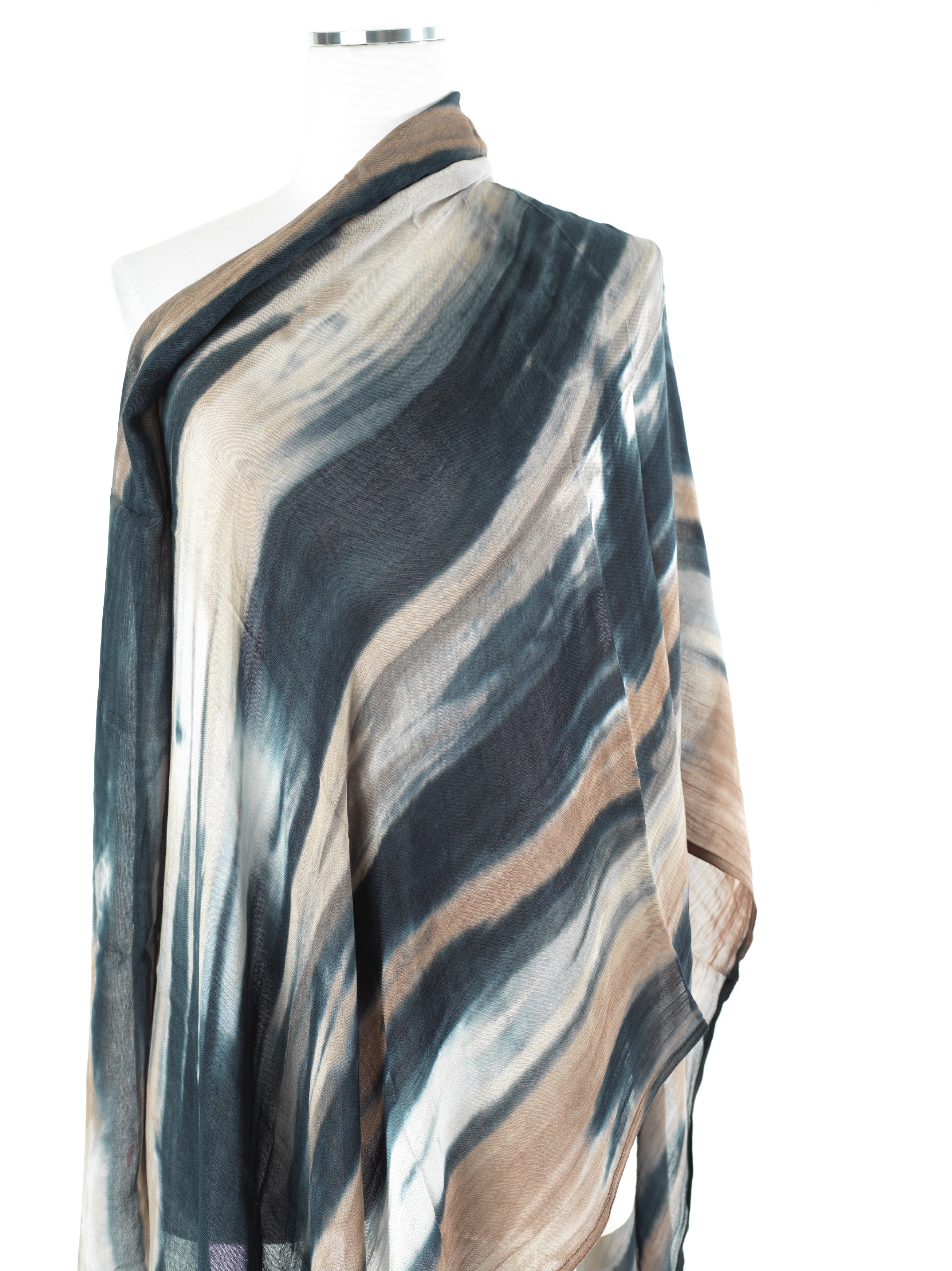 Mocha black Sunset tie-dye Modal print Hijab  — modest hijab | Kabayare Fashion