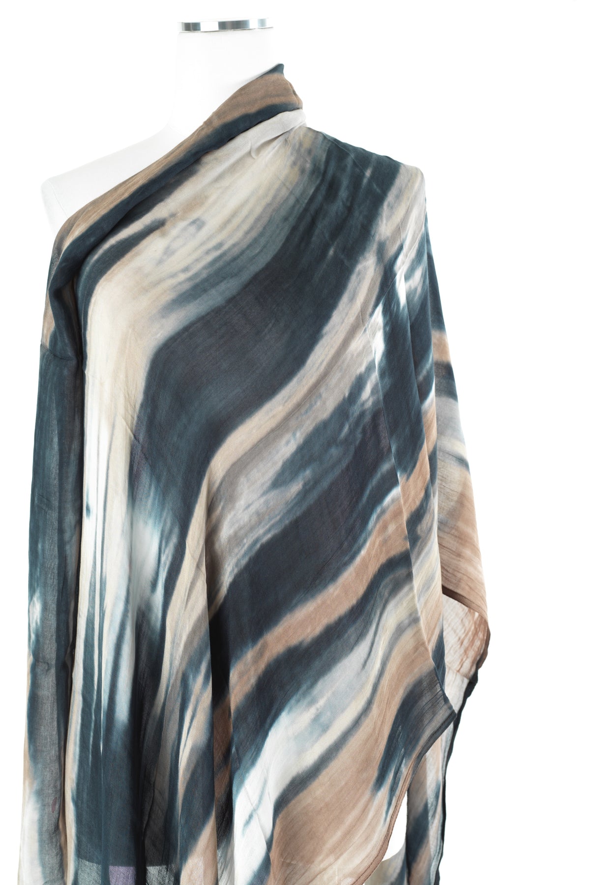 Mocha black Sunset tie-dye Modal print Hijab  — modest hijab | Kabayare Fashion