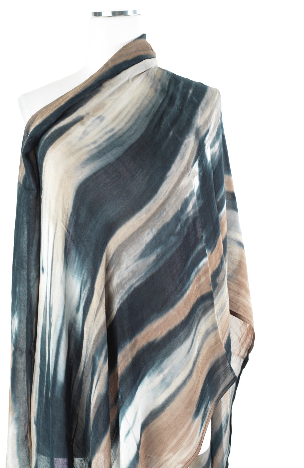 Mocha black Sunset tie-dye Modal print Hijab  — modest hijab | Kabayare Fashion