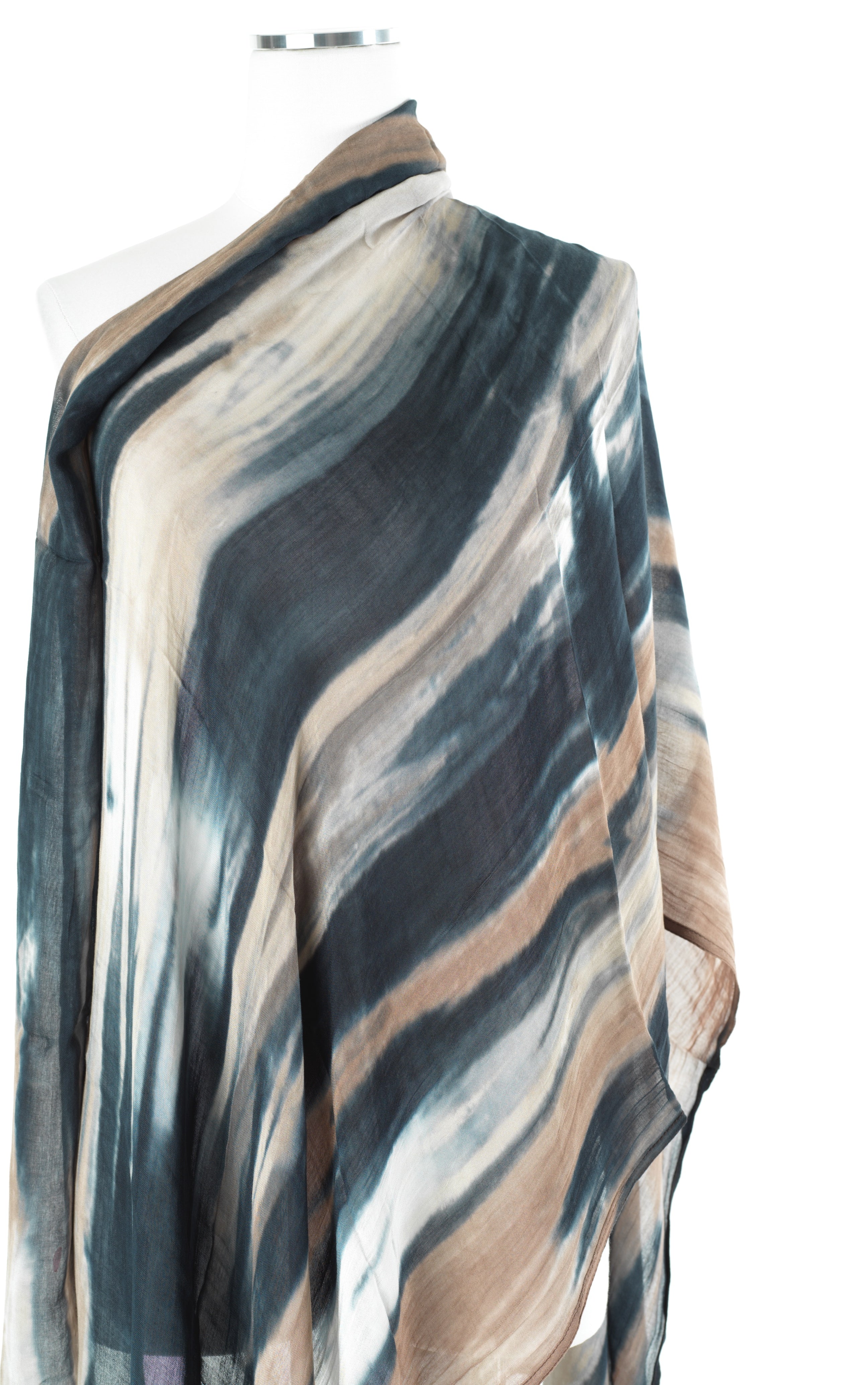 Mocha black Sunset tie-dye Modal print Hijab  — modest hijab | Kabayare Fashion