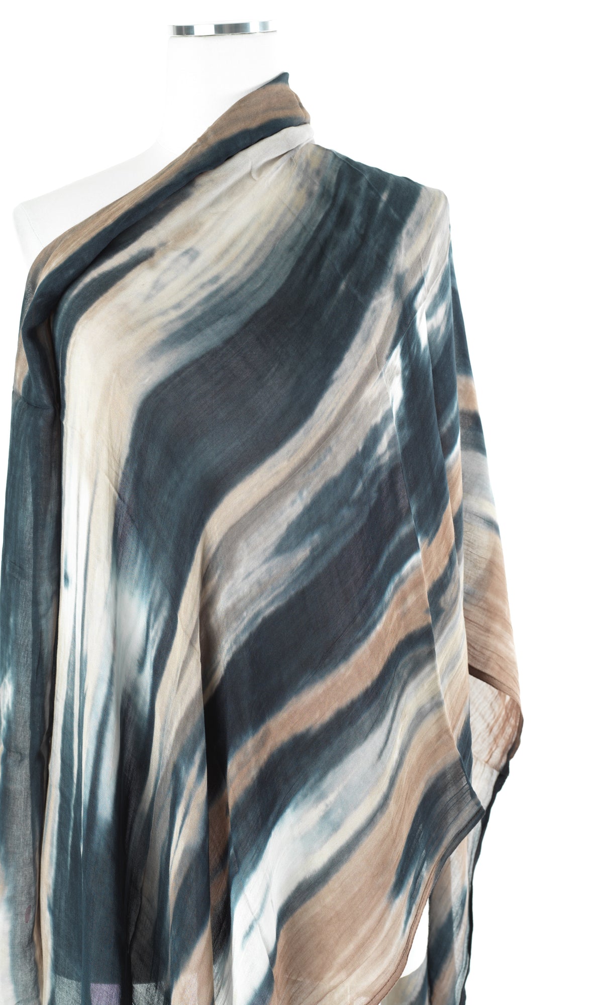 Mocha black Sunset tie-dye Modal print Hijab  — modest hijab | Kabayare Fashion