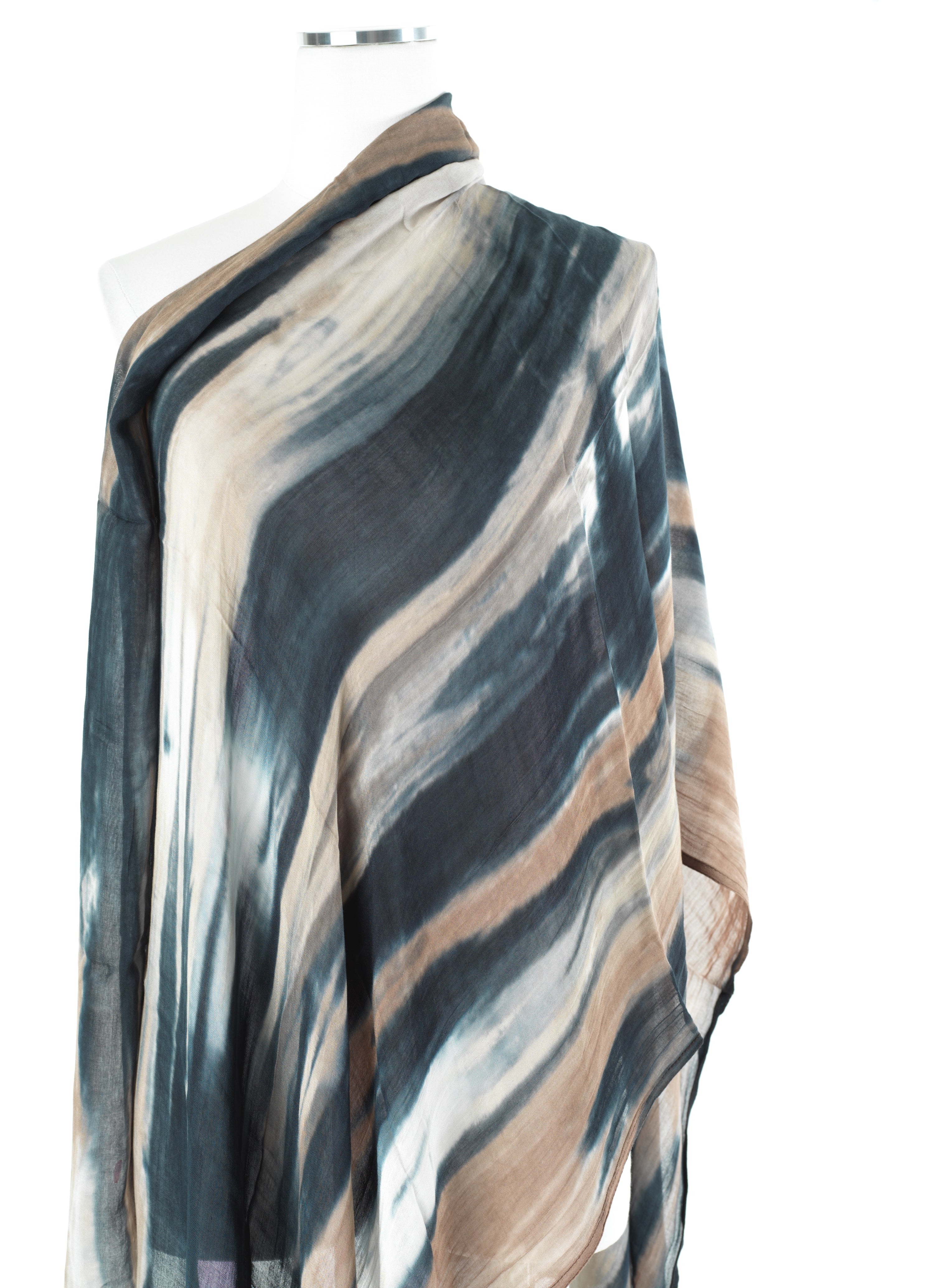 Mocha black Sunset tie-dye Modal print Hijab  — modest hijab | Kabayare Fashion