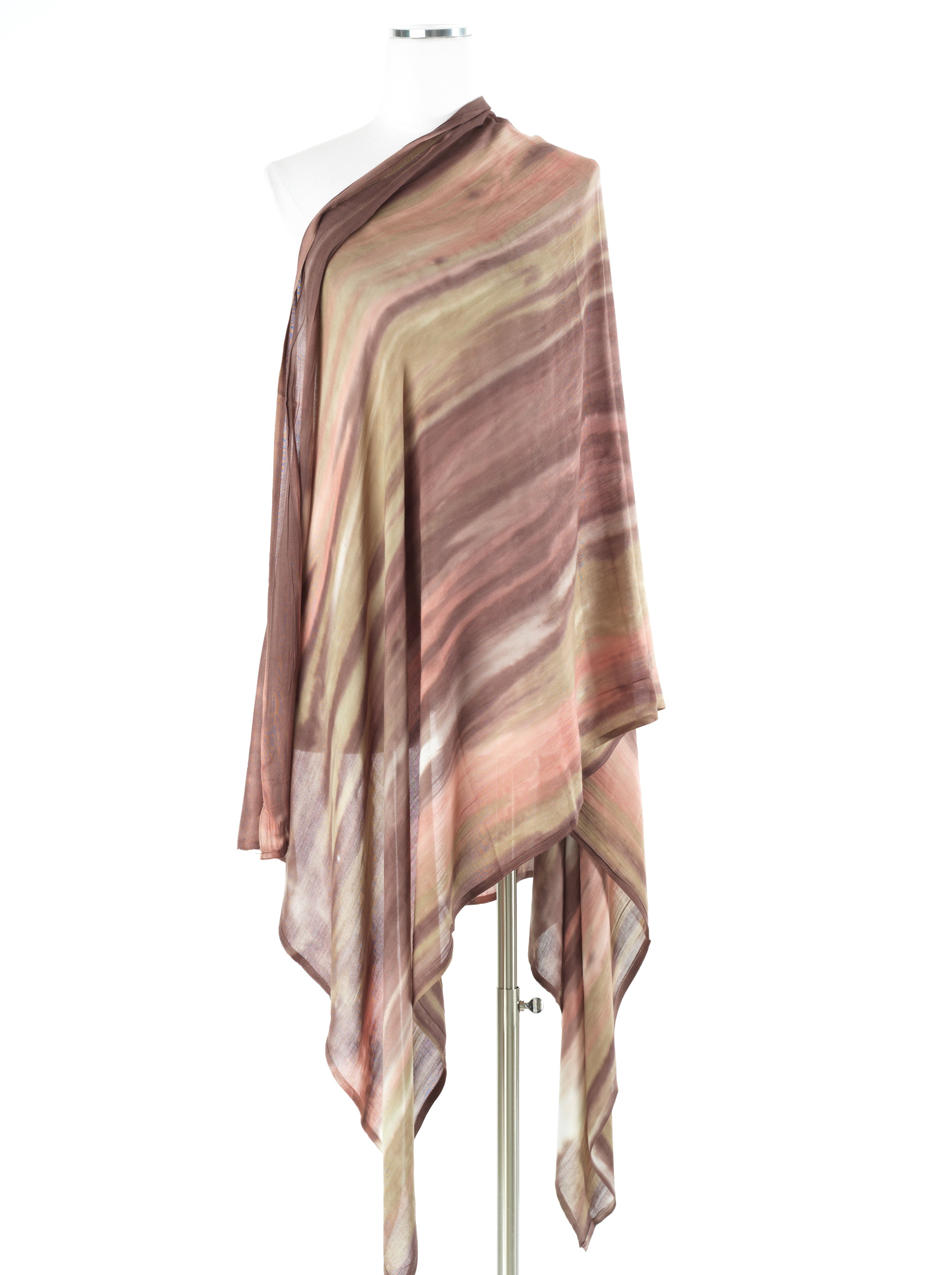 Mauve pink Sunset tie-dye Modal print Hijab  — modest hijab | Kabayare Fashion