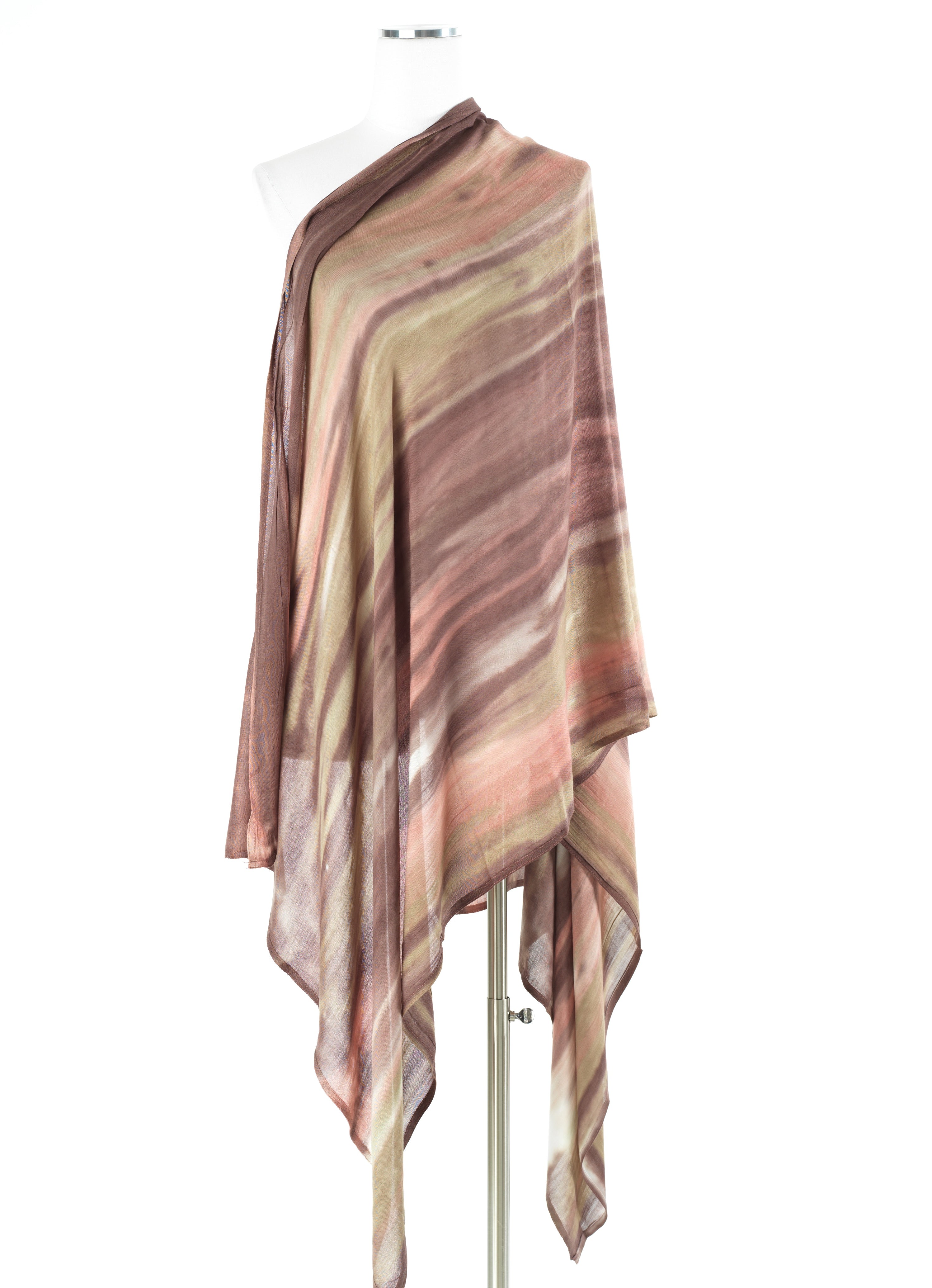 Mauve pink Sunset tie-dye Modal print Hijab  — modest hijab | Kabayare Fashion
