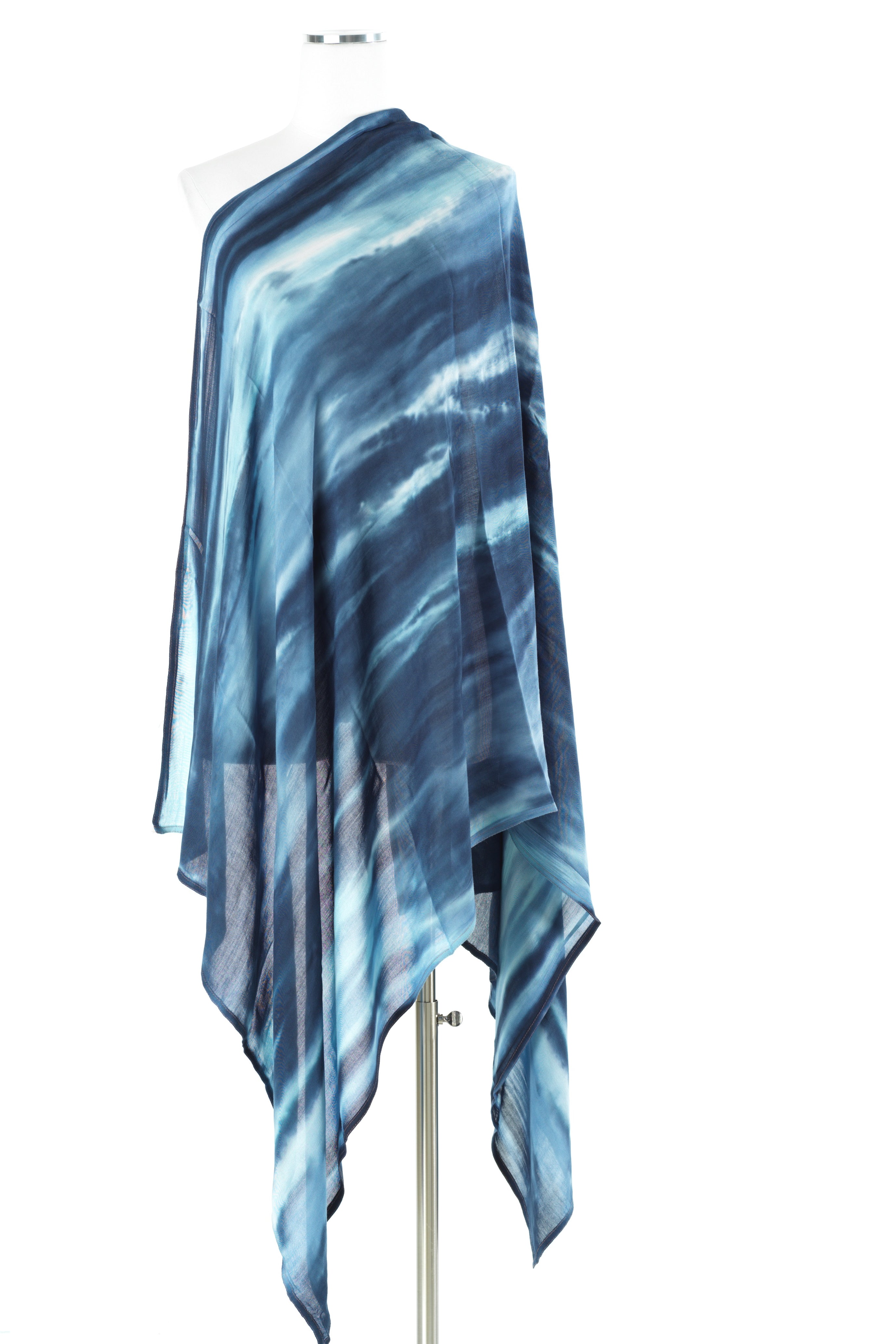 Blue Sunset tie-dye Modal print Hijab  — modest hijab | Kabayare Fashion