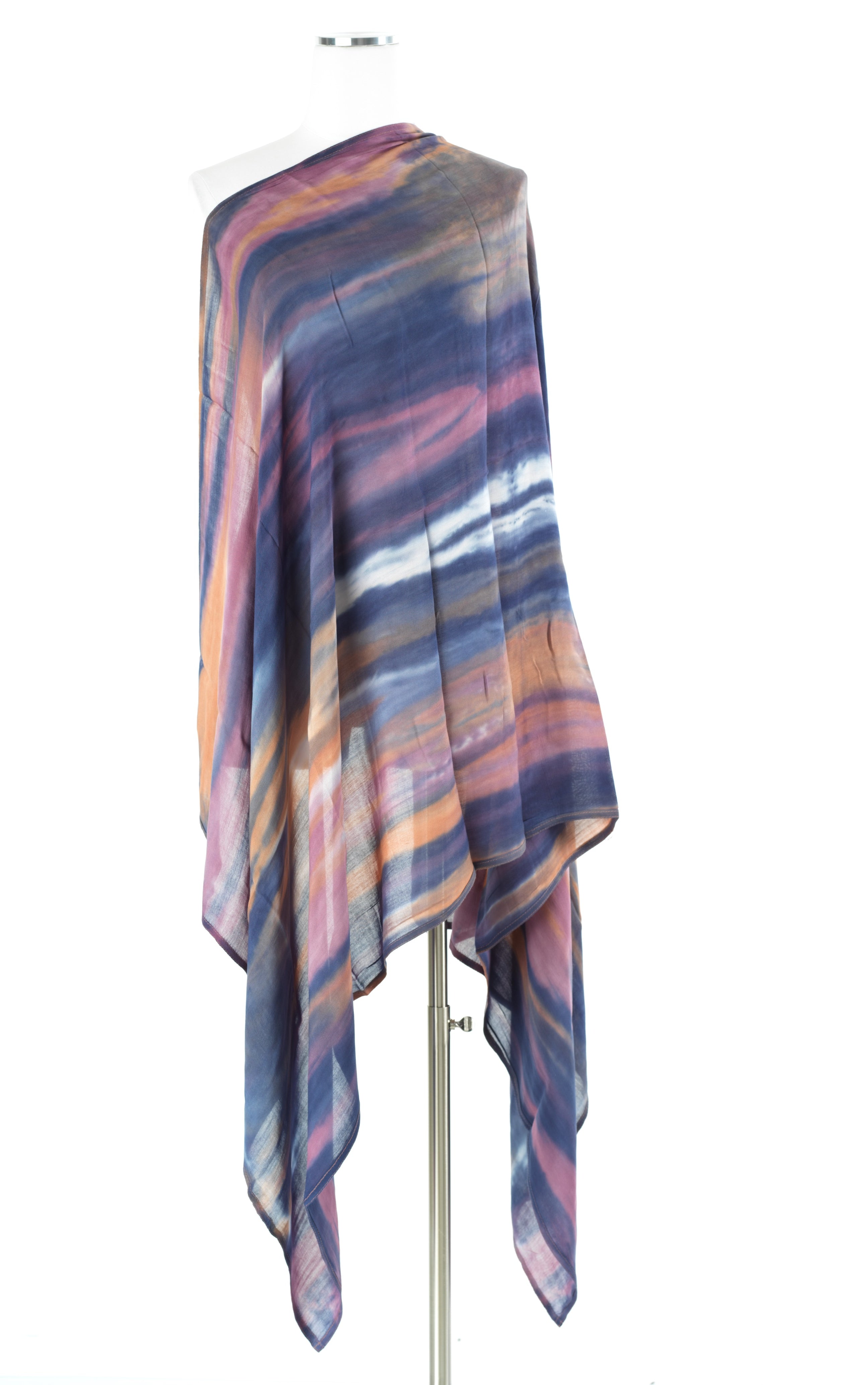 Midnight purple Sunset tie-dye Modal print Hijab  — modest hijab | Kabayare Fashion