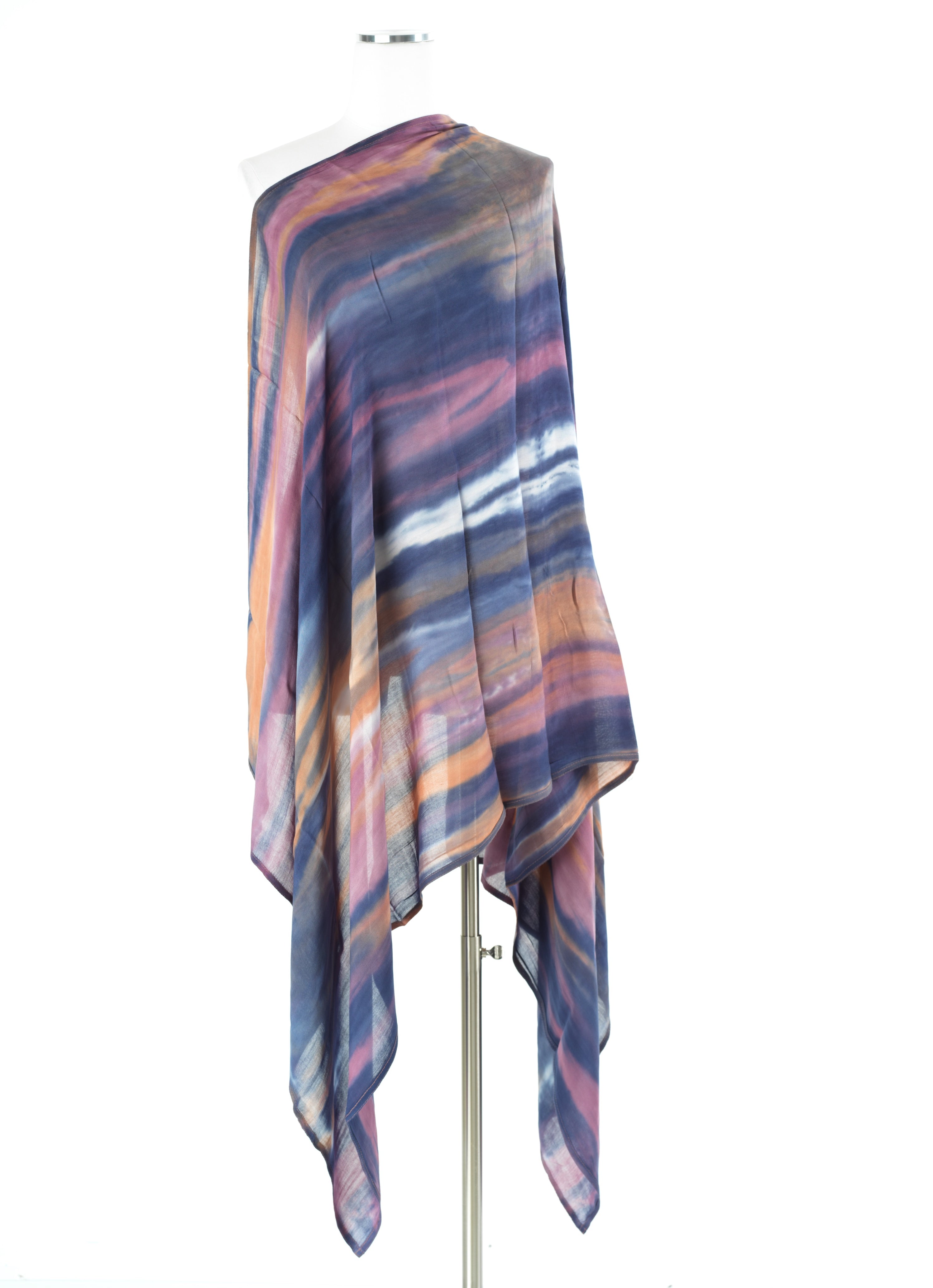 Midnight purple Sunset tie-dye Modal print Hijab  — modest hijab | Kabayare Fashion