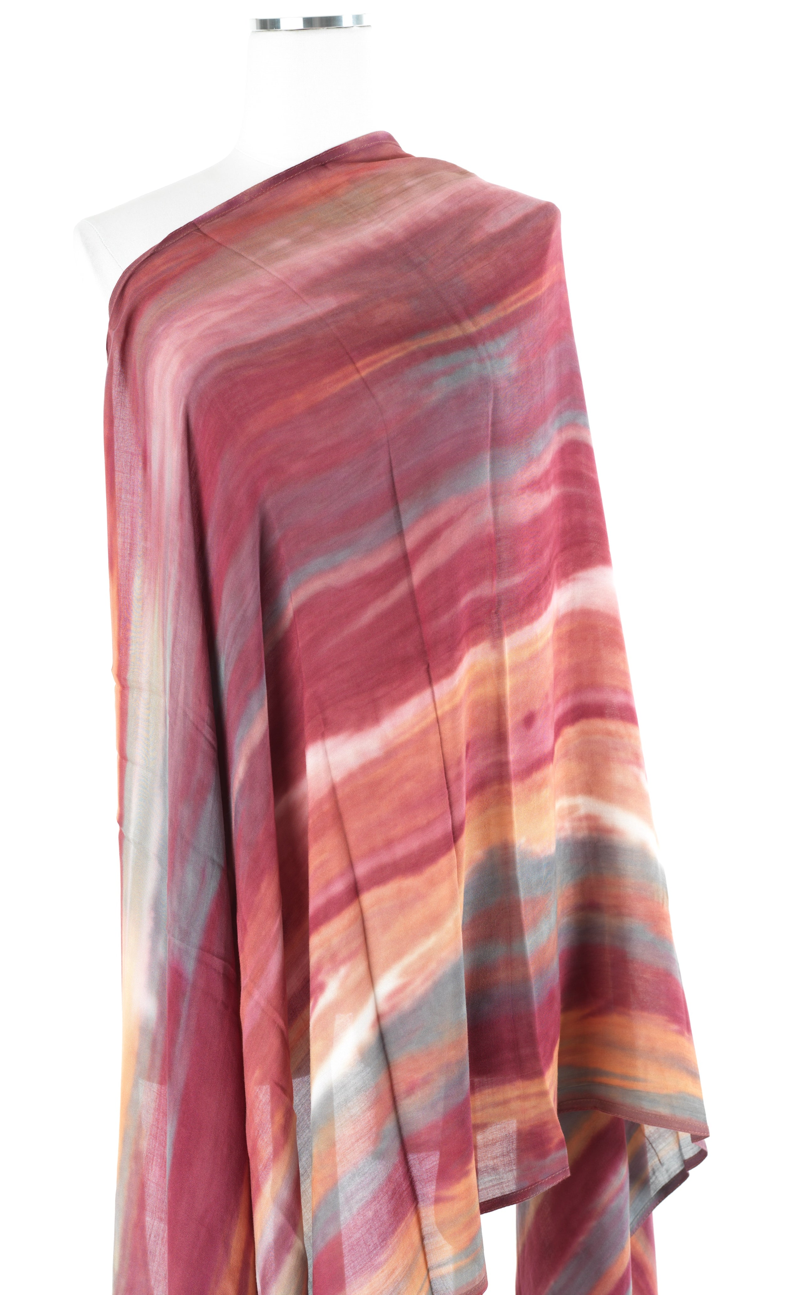 Melting Maroon Sunset tie-dye Modal print Hijab  — modest hijab | Kabayare Fashion
