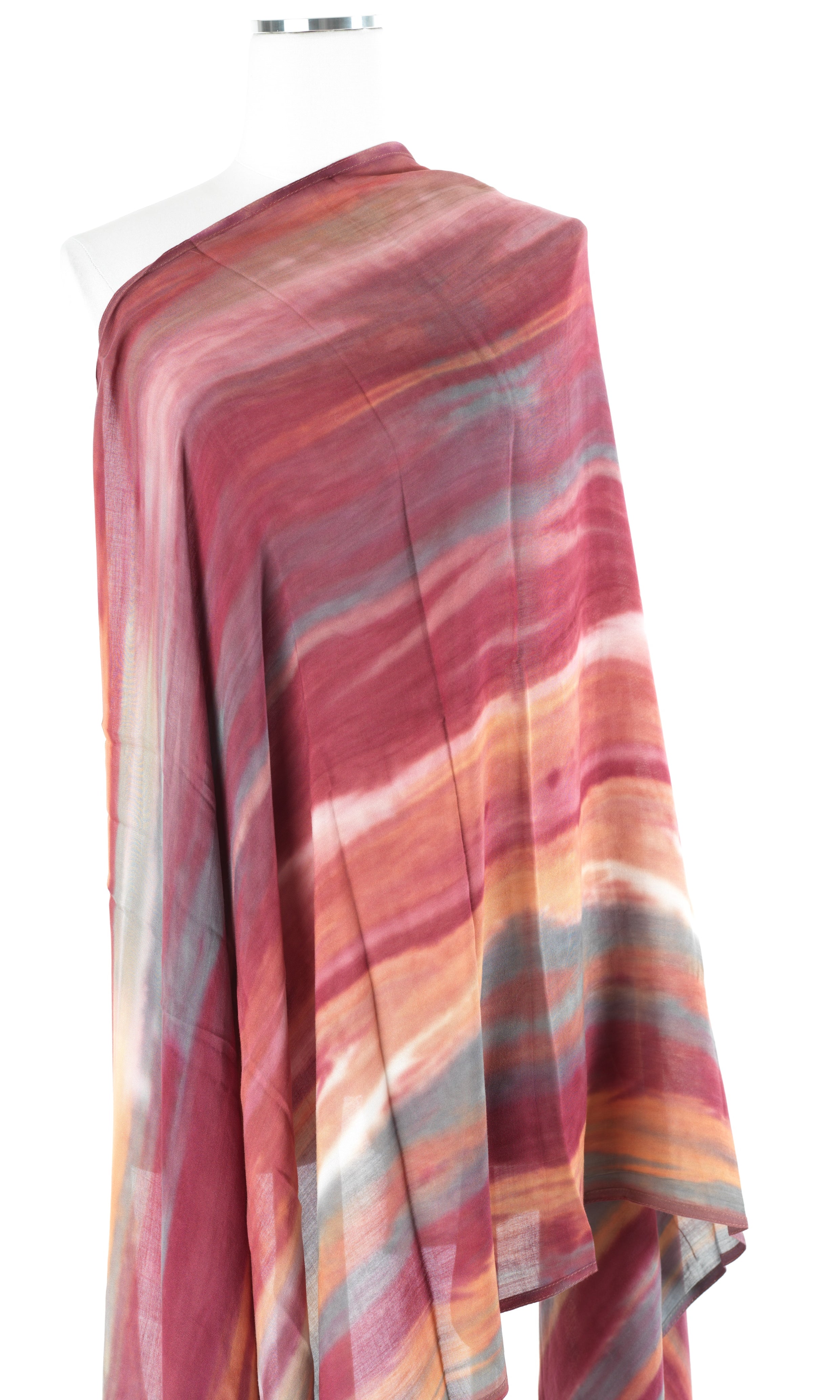 Melting Maroon Sunset tie-dye Modal print Hijab  — modest hijab | Kabayare Fashion