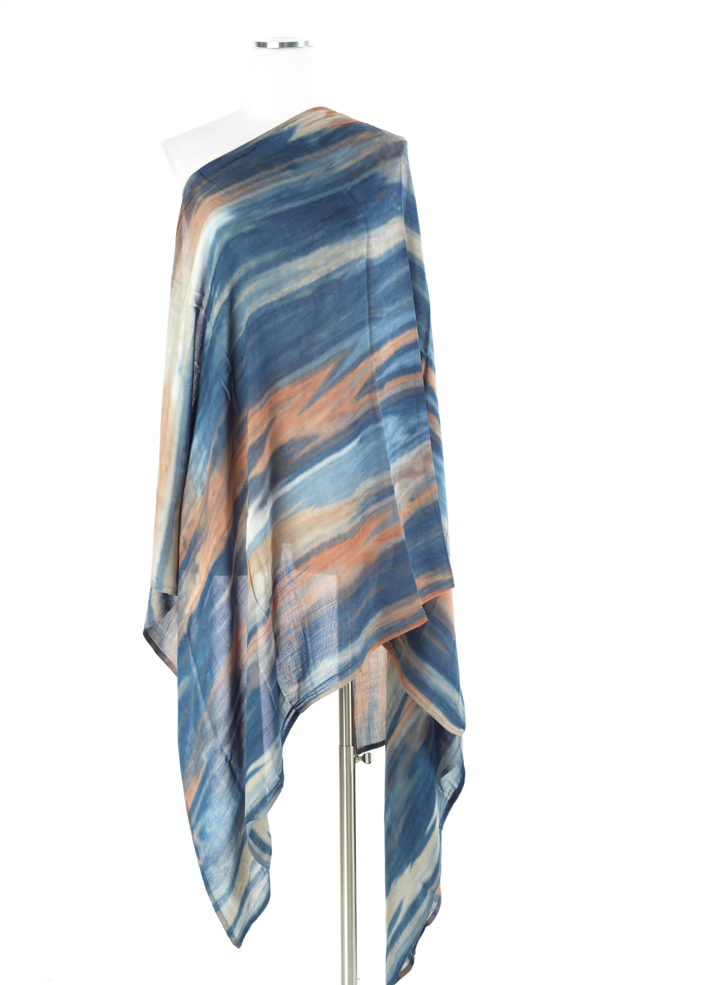 Ombré sunrise Sunset tie-dye Modal print Hijab  — modest hijab | Kabayare Fashion