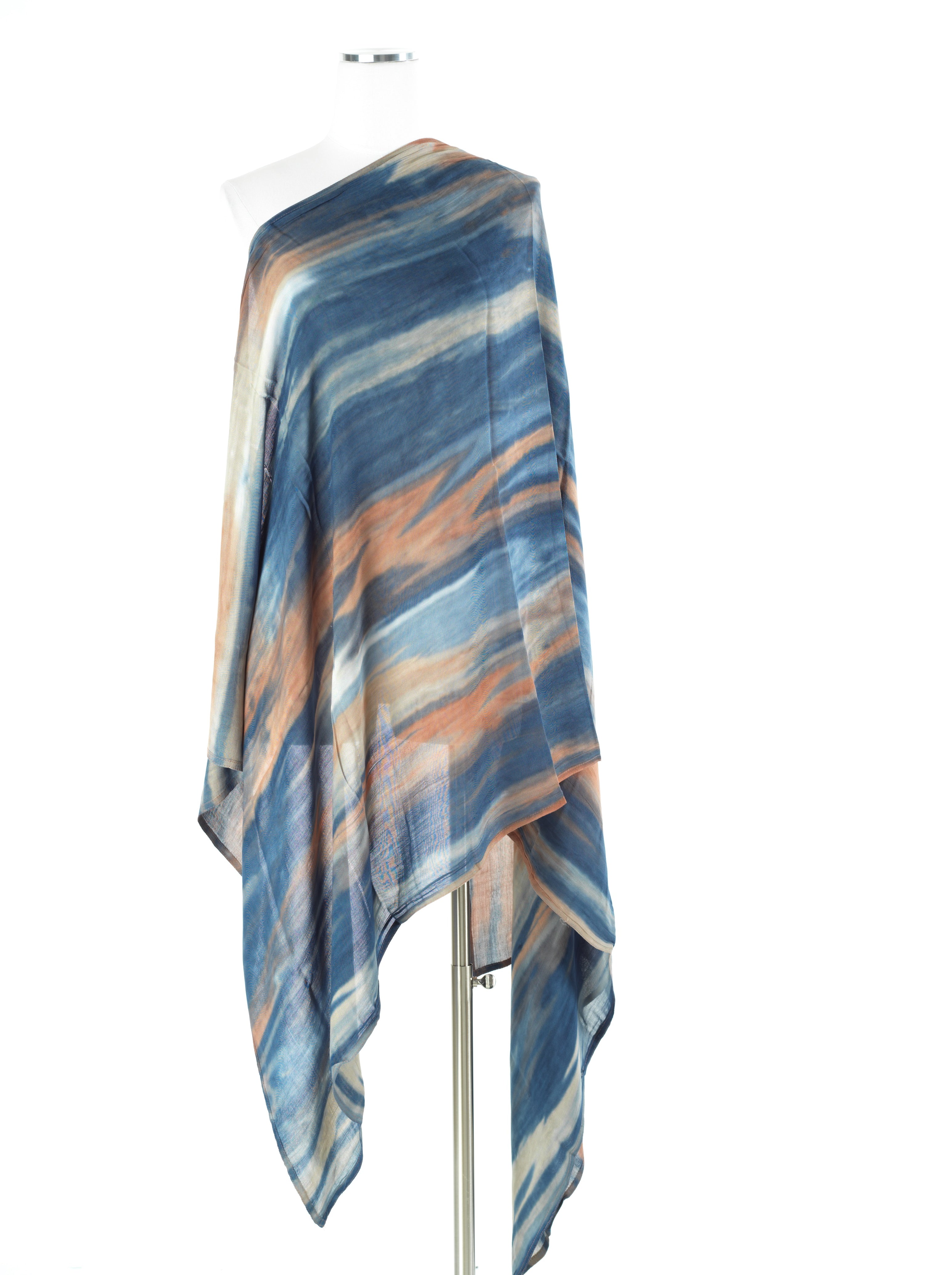 Ombré sunrise Sunset tie-dye Modal print Hijab  — modest hijab | Kabayare Fashion