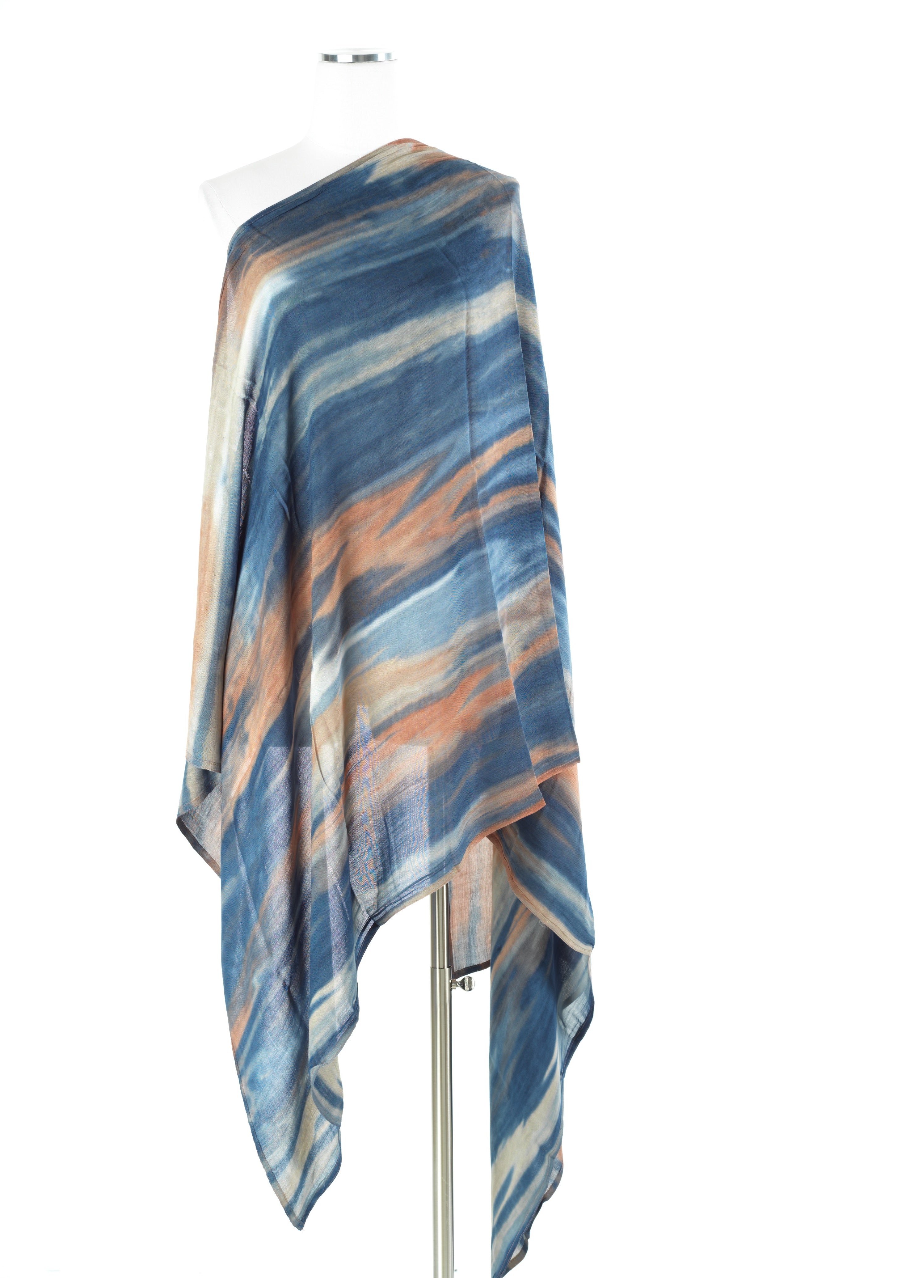 Ombré sunrise Sunset tie-dye Modal print Hijab  — modest hijab | Kabayare Fashion
