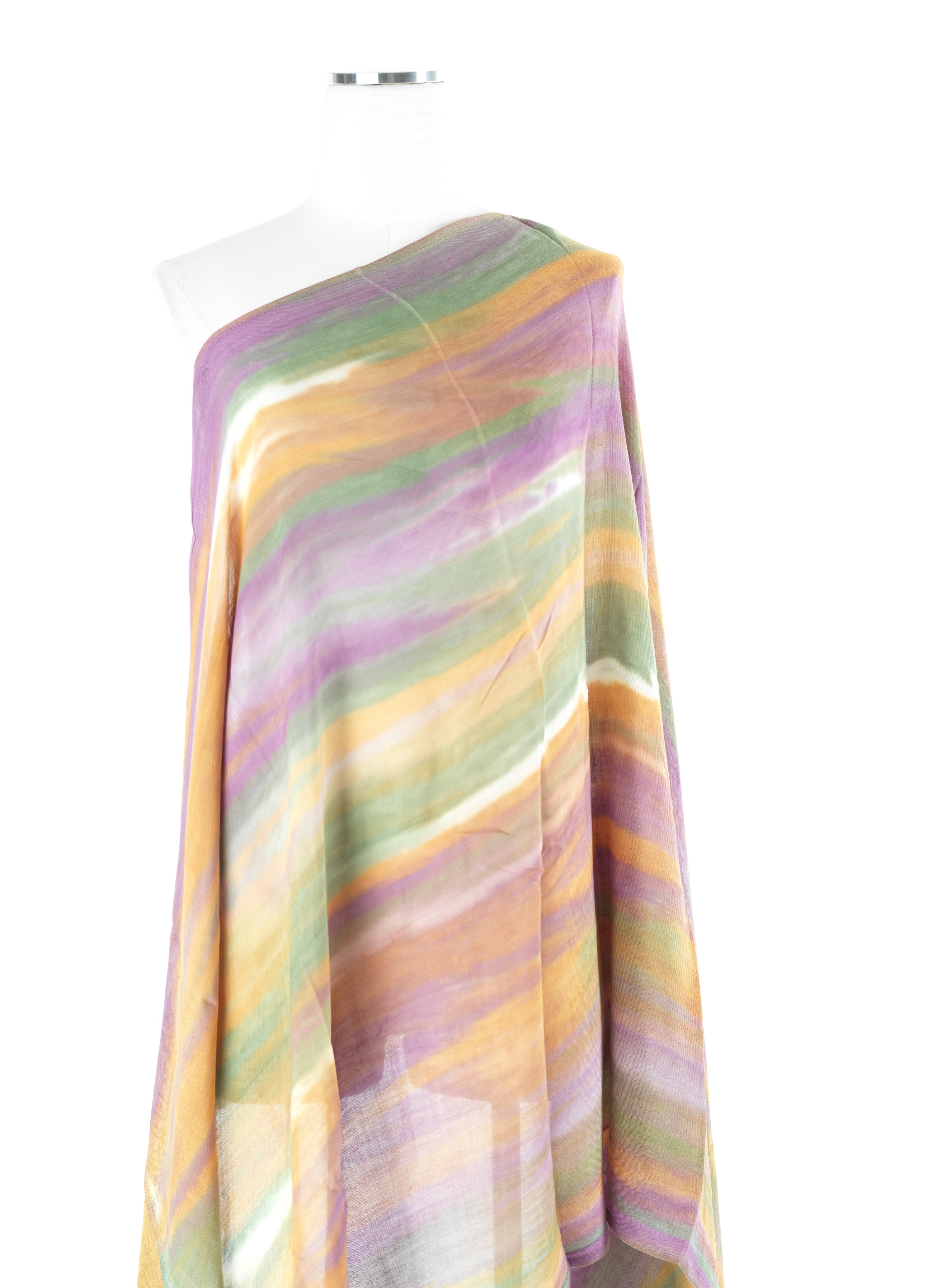 Ombré Sunset Sunset tie-dye Modal print Hijab  — modest hijab | Kabayare Fashion