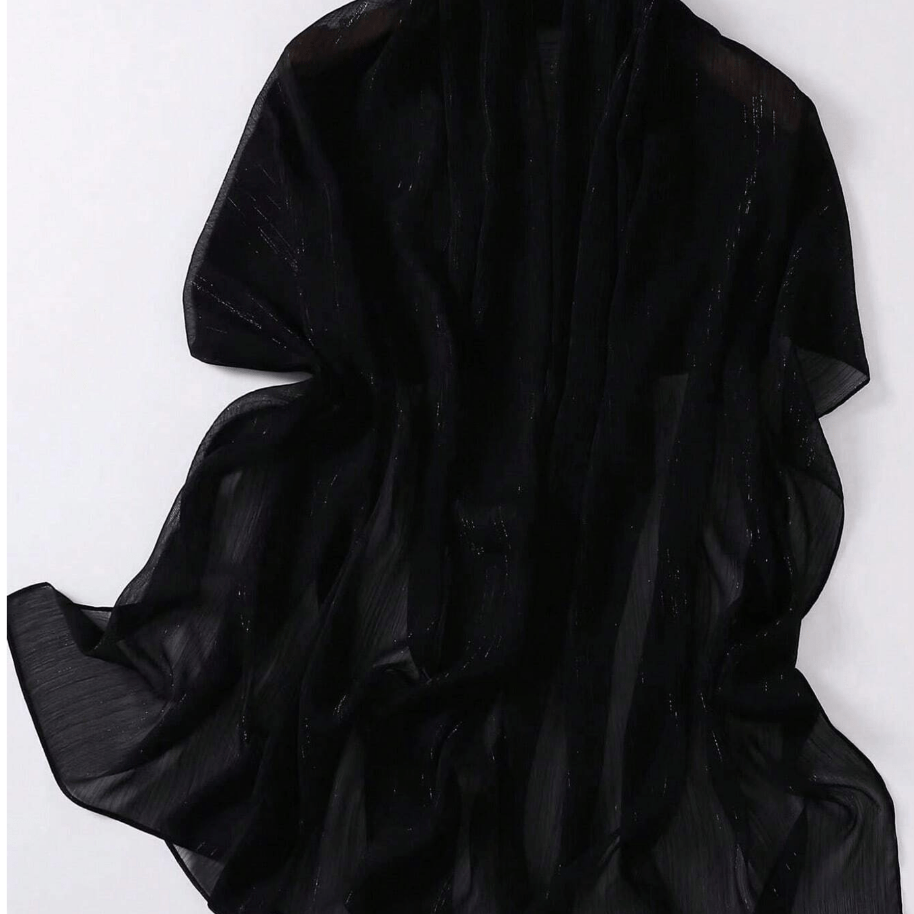 silver shimmer Chiffon hijab Kabayare