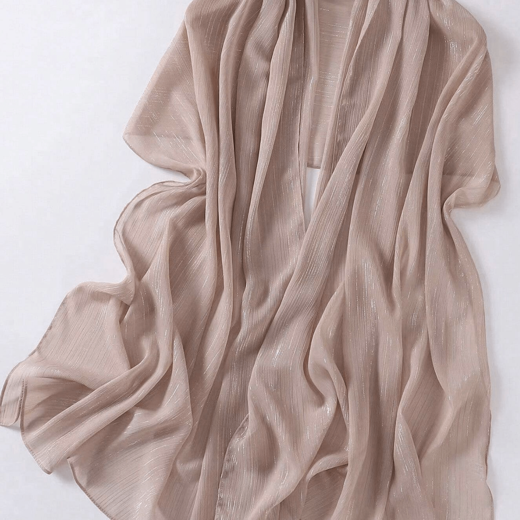 silver shimmer Chiffon hijab Kabayare