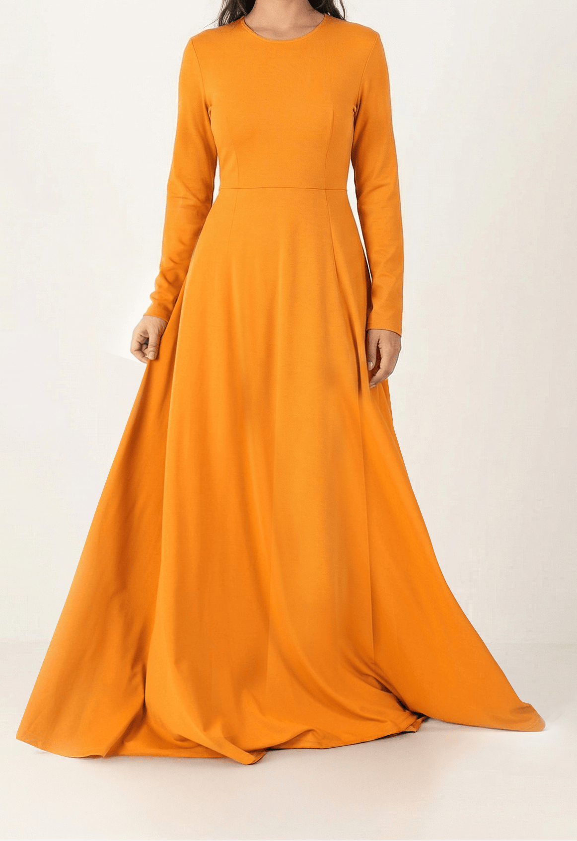 Women's A-line modest maxi dress in elegant style - Kabayare Fashion
