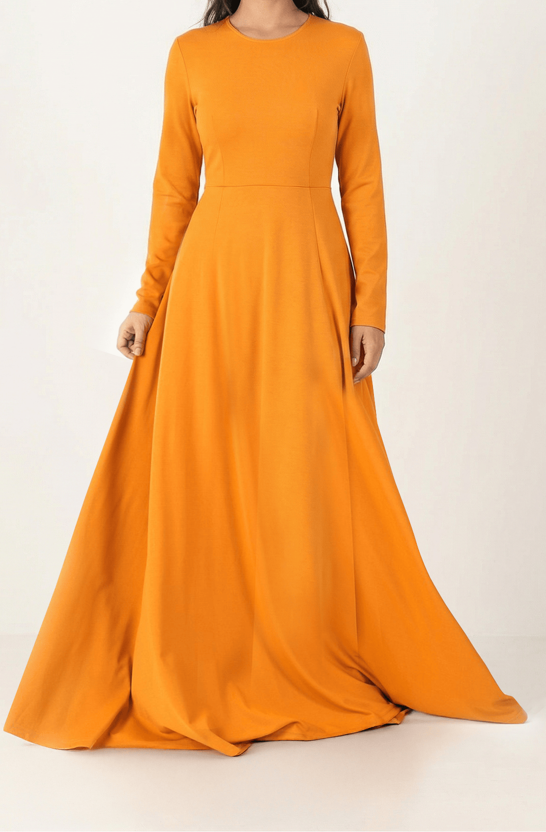 Women's A-line modest maxi dress in elegant style - Kabayare Fashion