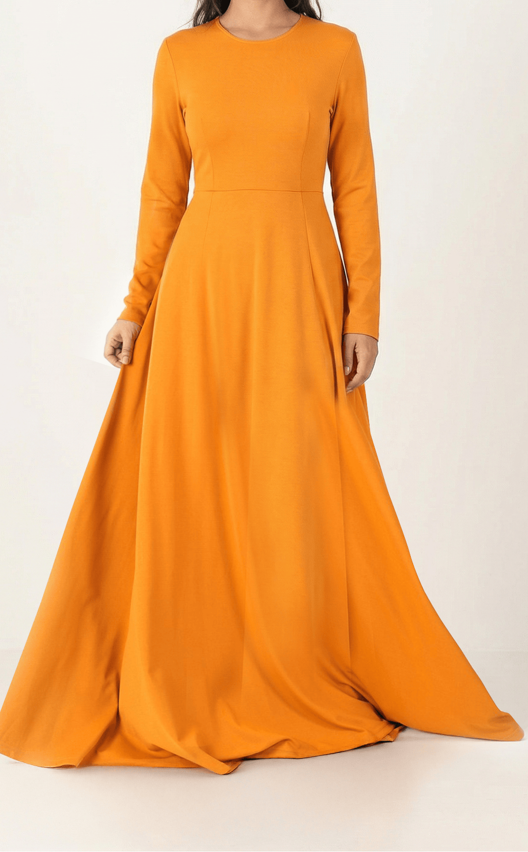 Women's A-line modest maxi dress in elegant style - Kabayare Fashion