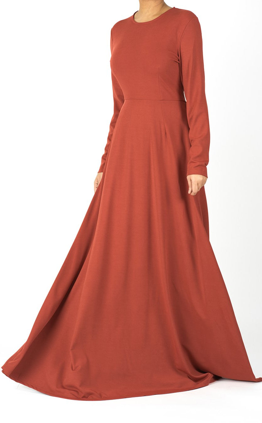 A-line Modest Maxi Dress Kabayare