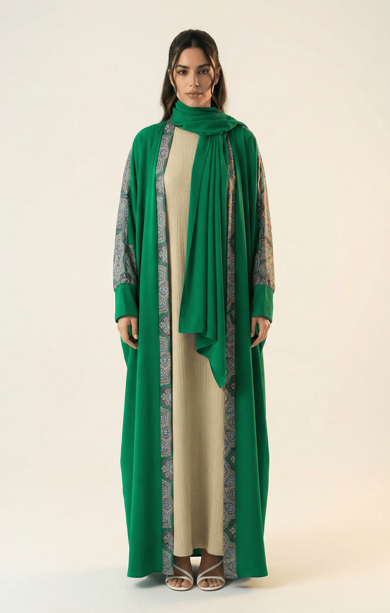 Abaya set Moroccan print Kabayare