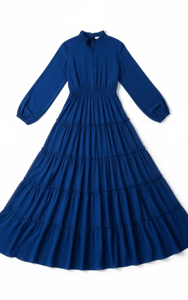 Anitta tiered chiffon maxi dress Kabayare