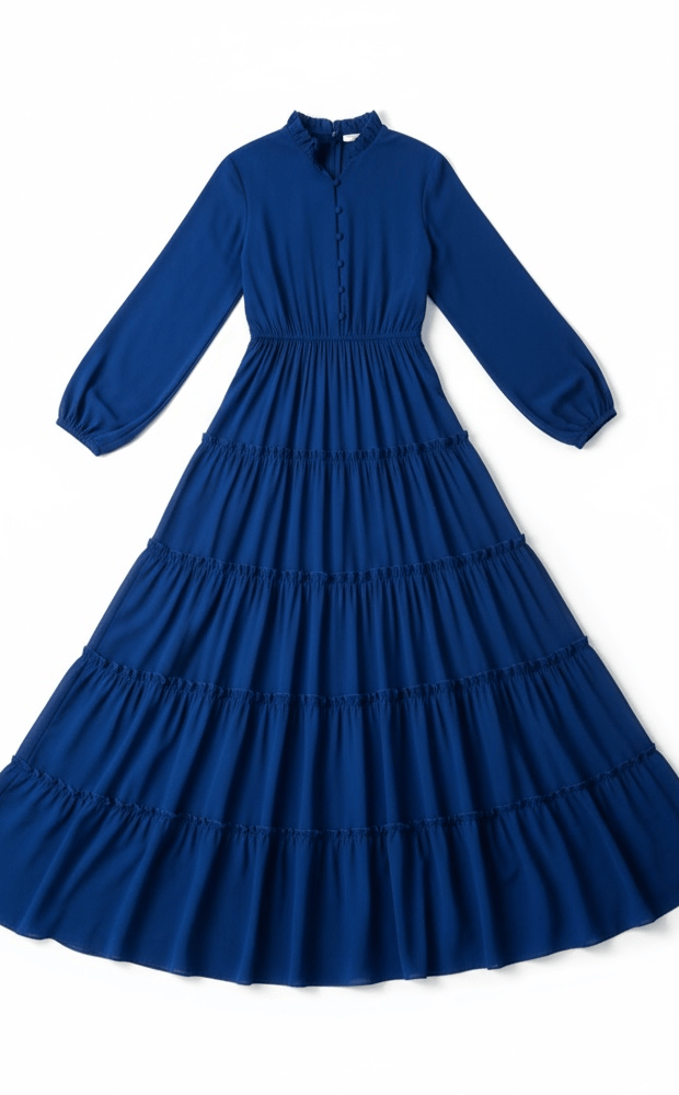 Anitta tiered chiffon maxi dress Kabayare