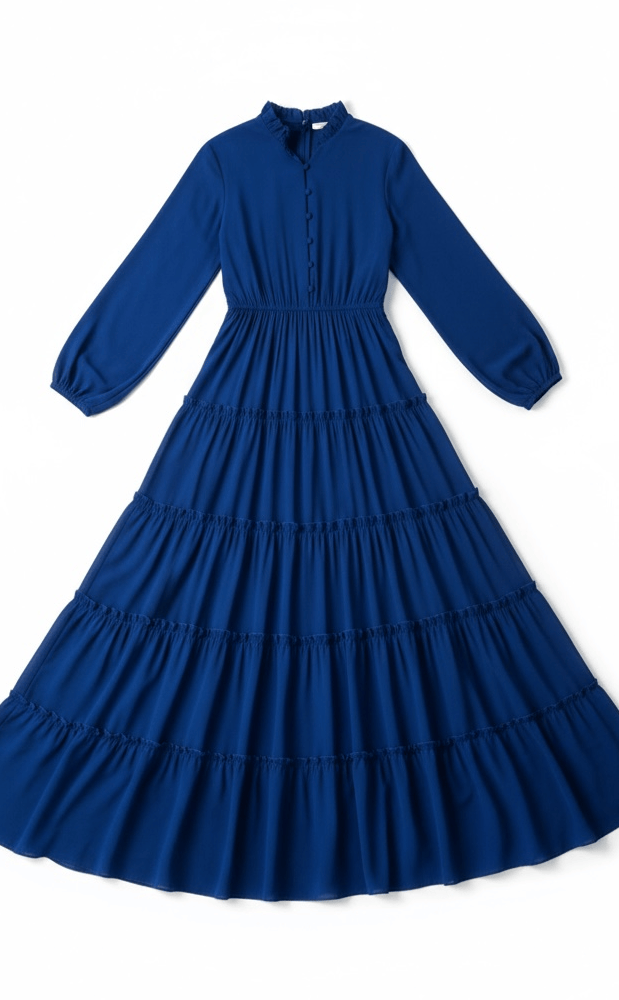 Anitta tiered chiffon maxi dress Kabayare