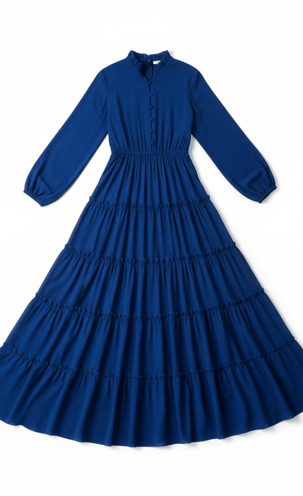 Anitta tiered chiffon maxi dress Kabayare