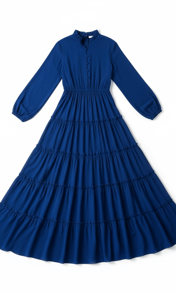 Anitta tiered chiffon maxi dress Kabayare