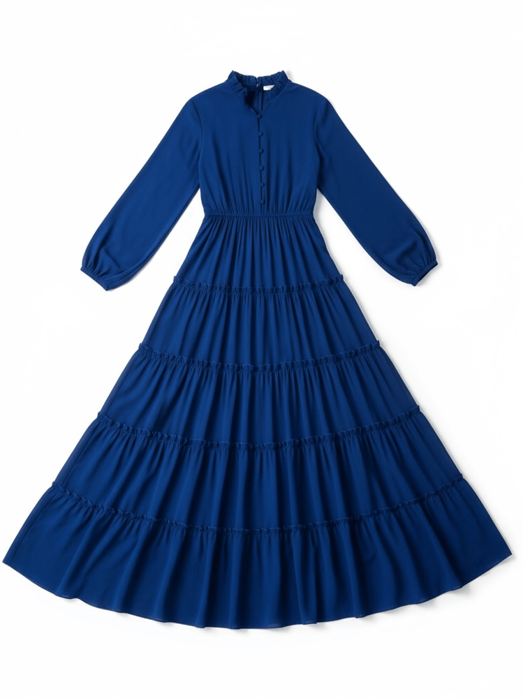 Anitta tiered chiffon maxi dress Kabayare