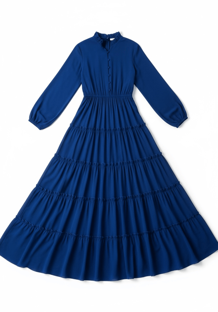 Anitta tiered chiffon maxi dress Kabayare